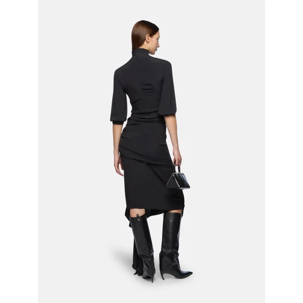 The Attico Black Midi Skirt - The Attico Skirts - Designed by Gilda Ambrosio & Giorgia Tordini - Shop at Luxury Shoes 