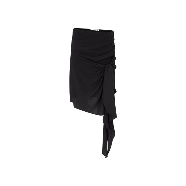 The Attico Black Midi Skirt - The Attico Skirts - Designed by Gilda Ambrosio & Giorgia Tordini - Shop at Luxury Shoes 