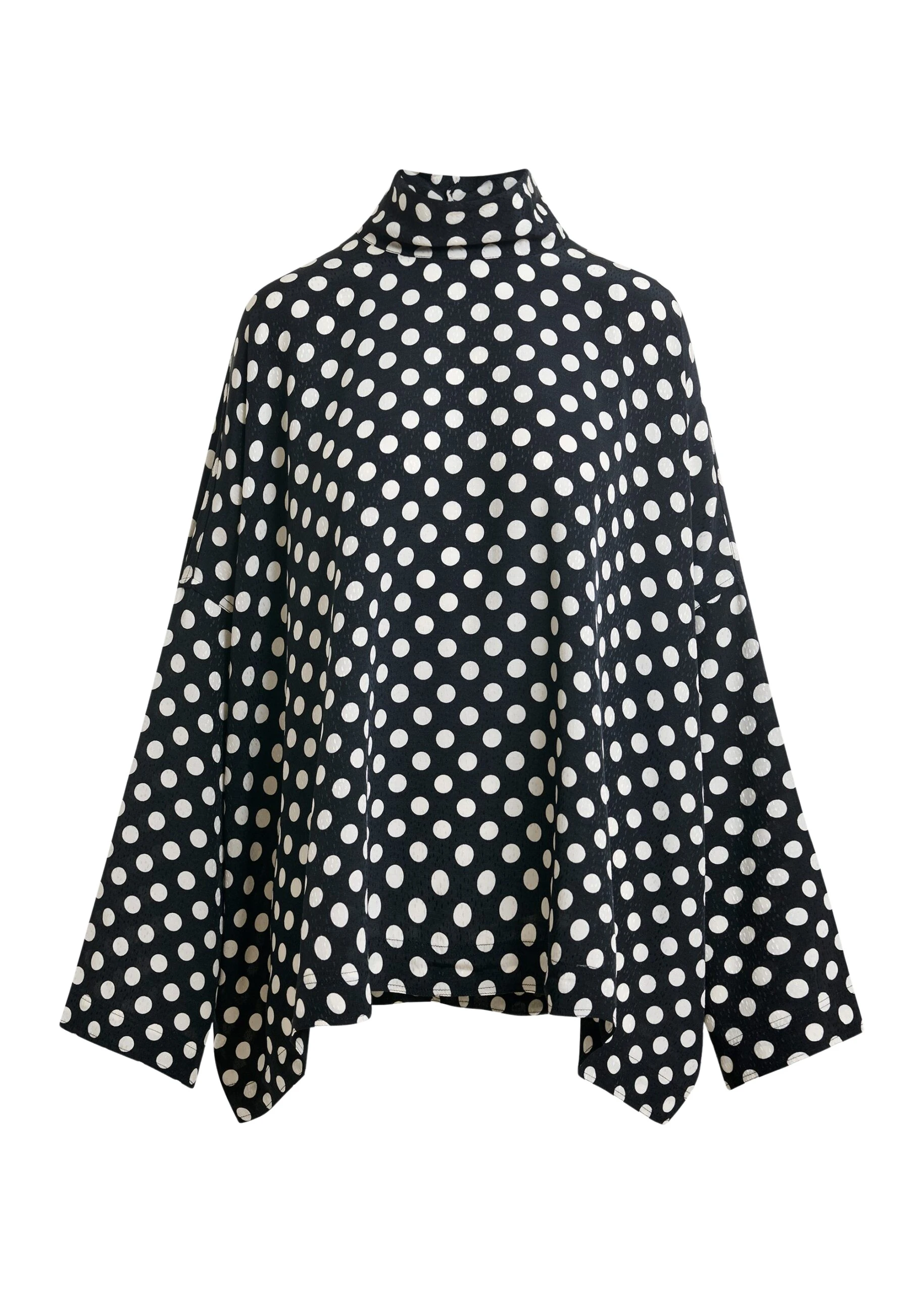 Black-and-white-oversized-polka-dot-print-top-with-high-neck-Essentiel-Antwerp-Tops-scaled83519_nobg Essentiel Antwerp Black and white oversized polka-dot print top with high neck - Essentiel Antwerp Tops - Colorful Belgian Design - Shop at Luxury Shoes