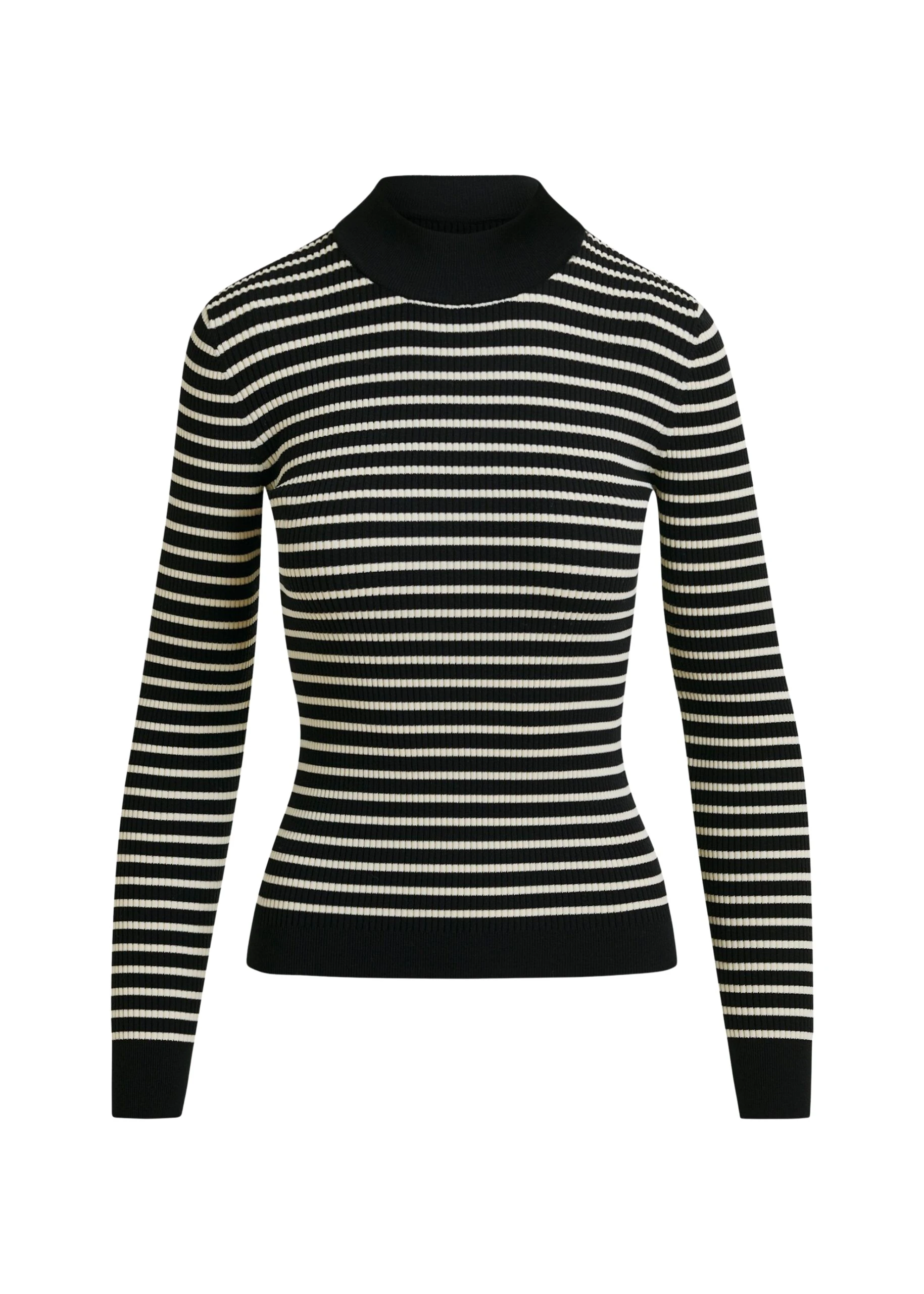 Black-and-white-striped-sweater-Essentiel-Antwerp-Knitwear-scaled59964_nobg Essentiel Antwerp Black and white striped sweater - Essentiel Antwerp Knitwear - Colorful Belgian Design - Shop at Luxury Shoes