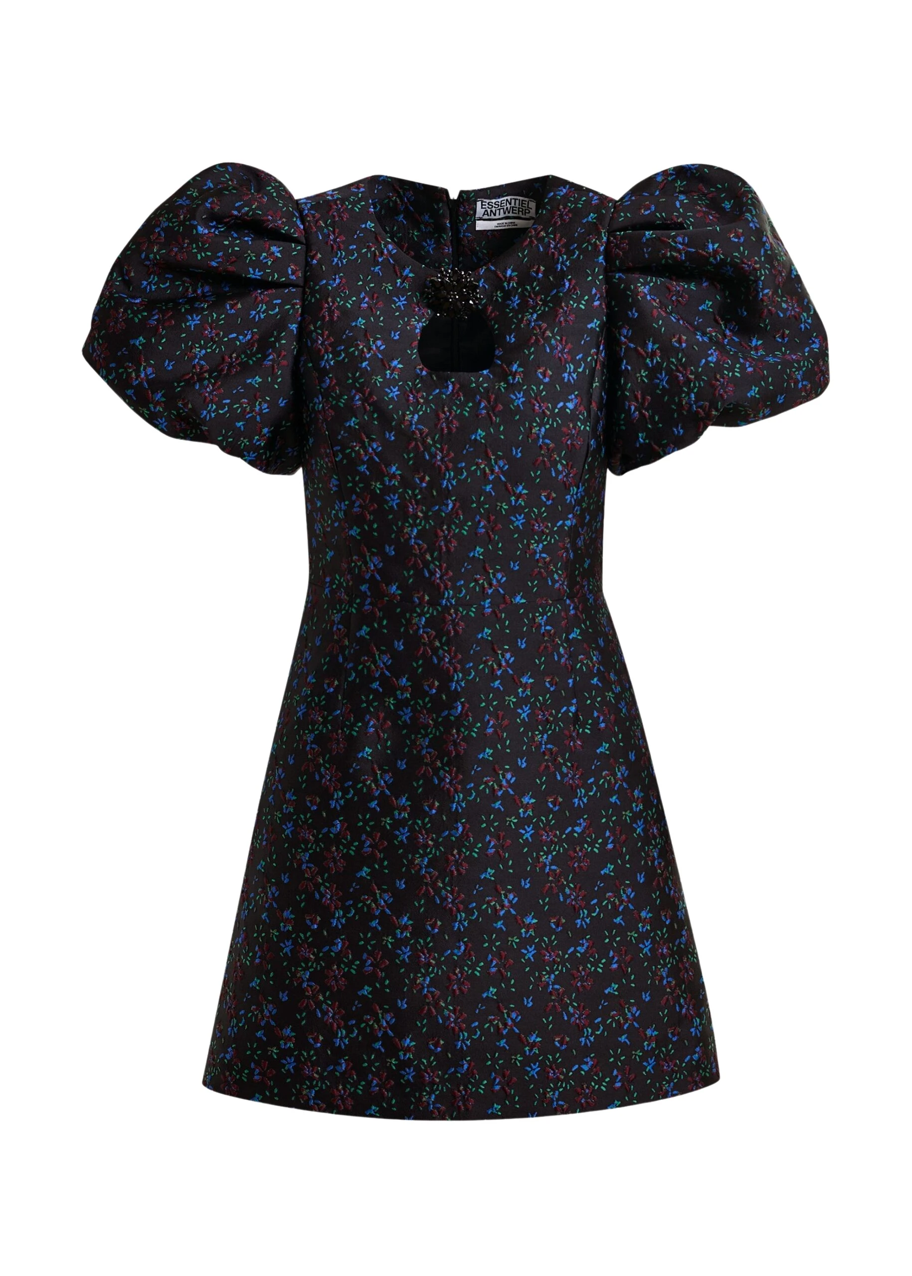 Black-blue-and-red-floral-puff-sleeve-mini-dress-with-cut-out-detail-Essentiel-Antwerp-Dresses-scaled61380_nobg Essentiel Antwerp Black