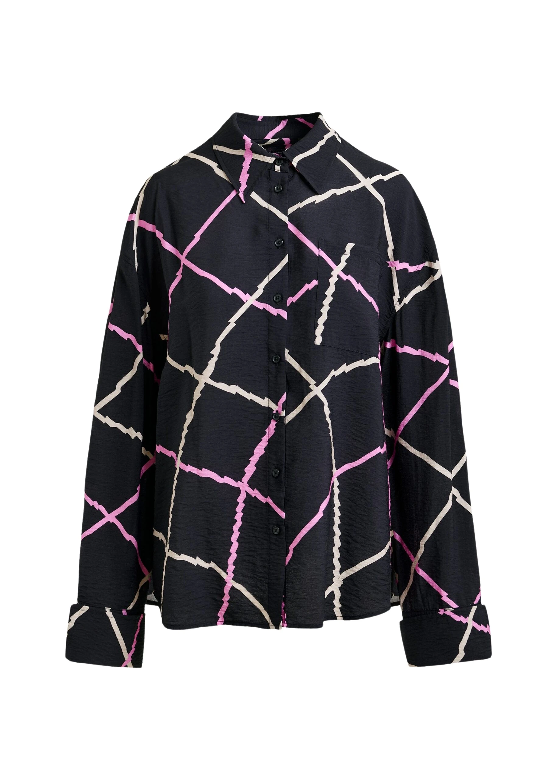 Black-pink-and-beige-oversized-check-shirt-Essentiel-Antwerp-Shirts-scaled32156_nobg Essentiel Antwerp Black