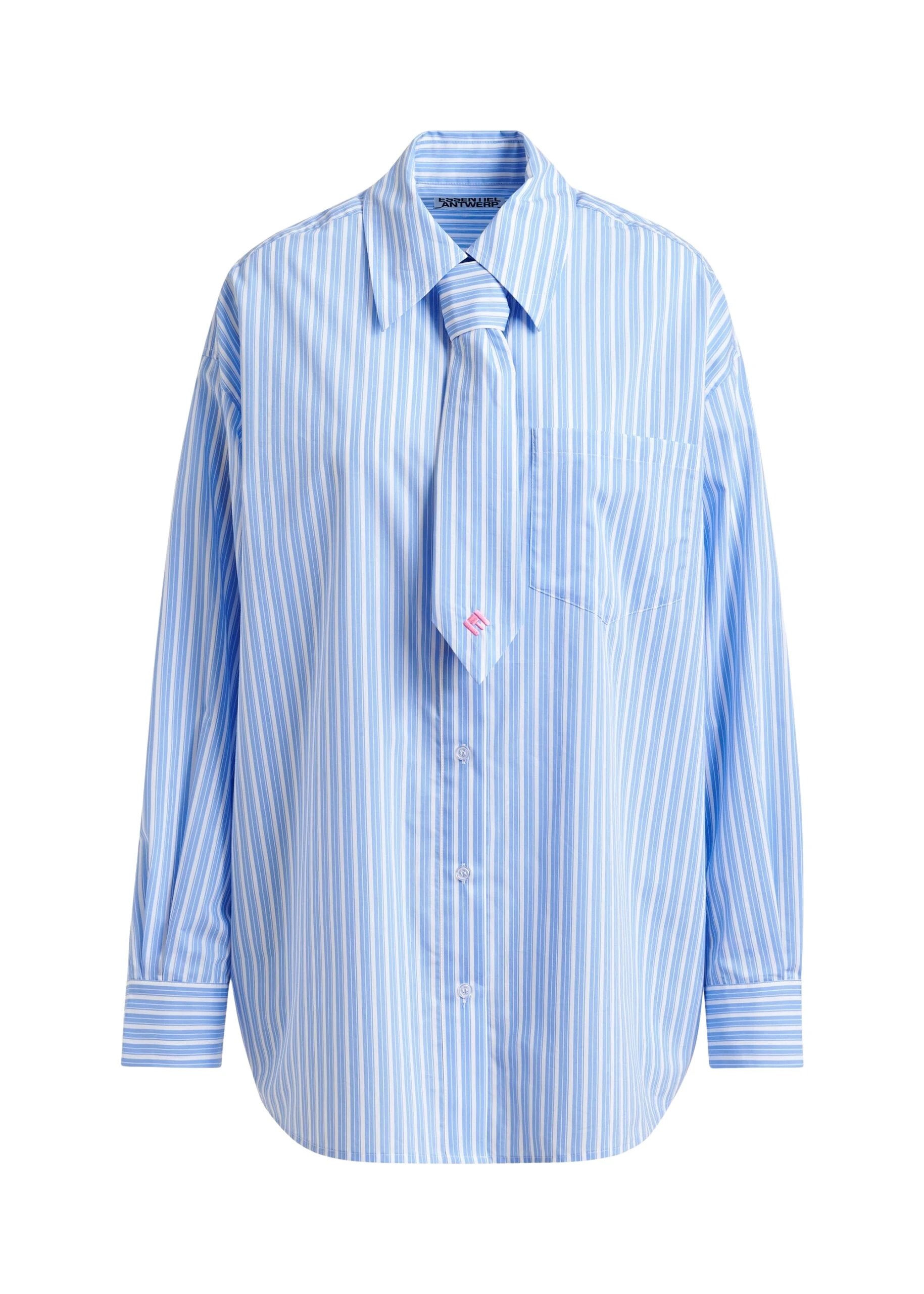 Blue-and-white-striped-shirt-with-removable-tie-Essentiel-Antwerp-Shirts-scaled35677_nobg Essentiel Antwerp Blue and white striped shirt with removable tie - Essentiel Antwerp Shirts - Colorful Belgian Design - Shop at Luxury Shoes