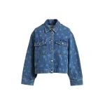 Essentiel Antwerp Blue cropped cotton denim jacket - Essentiel Antwerp Jackets - Colorful Belgian Design - Shop at Luxury Shoes 