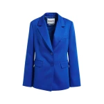 Essentiel Antwerp Blue single-breasted blazer - Essentiel Antwerp Jackets - Colorful Belgian Design - Shop at Luxury Shoes 