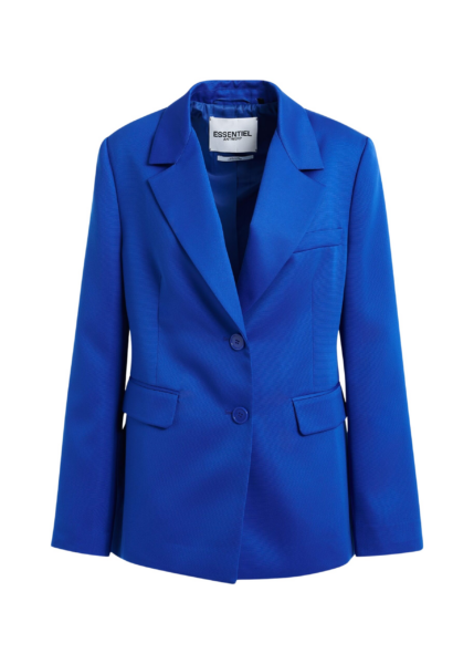 Essentiel Antwerp Blue single-breasted blazer - Essentiel Antwerp Jackets - Colorful Belgian Design - Shop at Luxury Shoes 