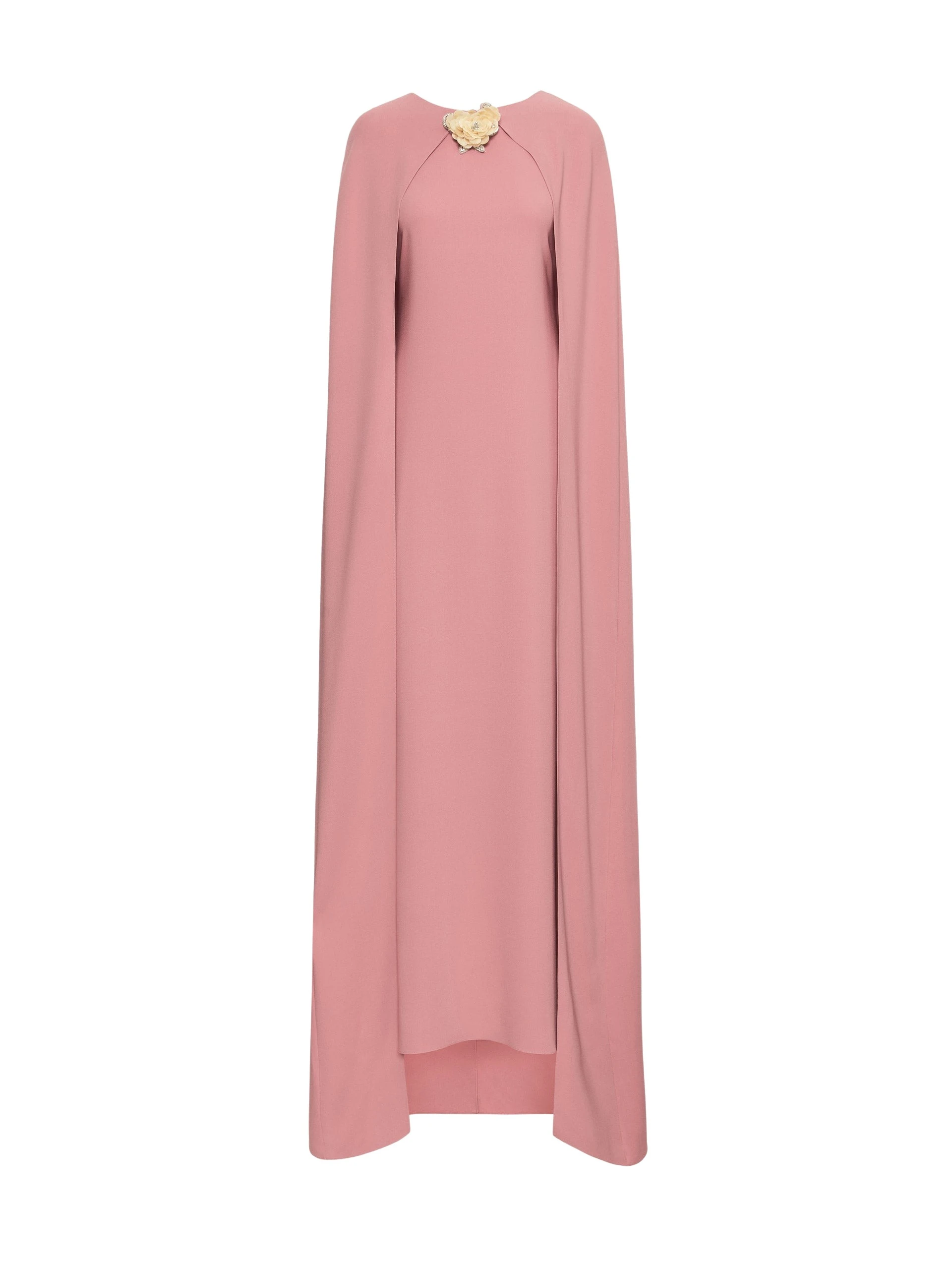 Brooch-Embroidered-Cape-Back-Caftan-Oscar-de-la-Renta-Dresses29885_nobg Oscar de la Renta Brooch Embroidered Cape-Back Caftan - Oscar de la Renta Dresses - American Couture - Shop at Luxury Shoes