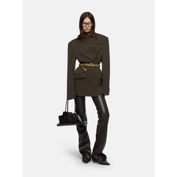 The Attico Brown Jacket - The Attico Jackets - Designed by Gilda Ambrosio & Giorgia Tordini - Shop at Luxury Shoes 