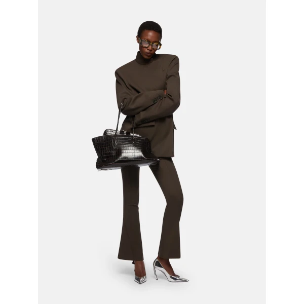 The Attico Brown Long Pant - The Attico Pants - Designed by Gilda Ambrosio & Giorgia Tordini - Shop at Luxury Shoes 