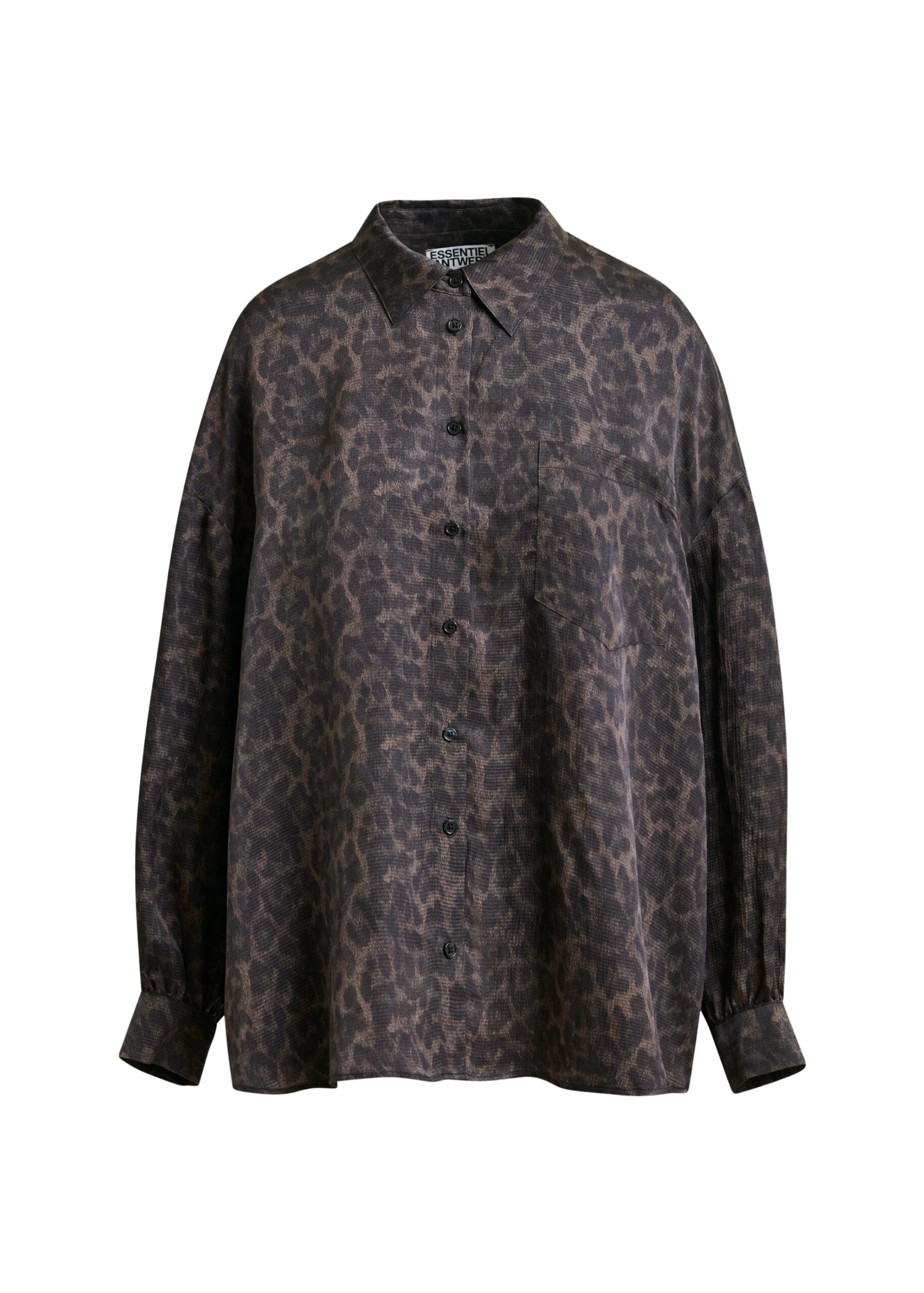 Brown-and-black-ruffle-trimmed-oversized-leopardprint-shirt-Essentiel-Antwerp-Shirts-scaled16893_nobg Essentiel Antwerp Brown and black ruffle-trimmed oversized leopardprint shirt - Essentiel Antwerp Shirts - Colorful Belgian Design - Shop at Luxury Shoes