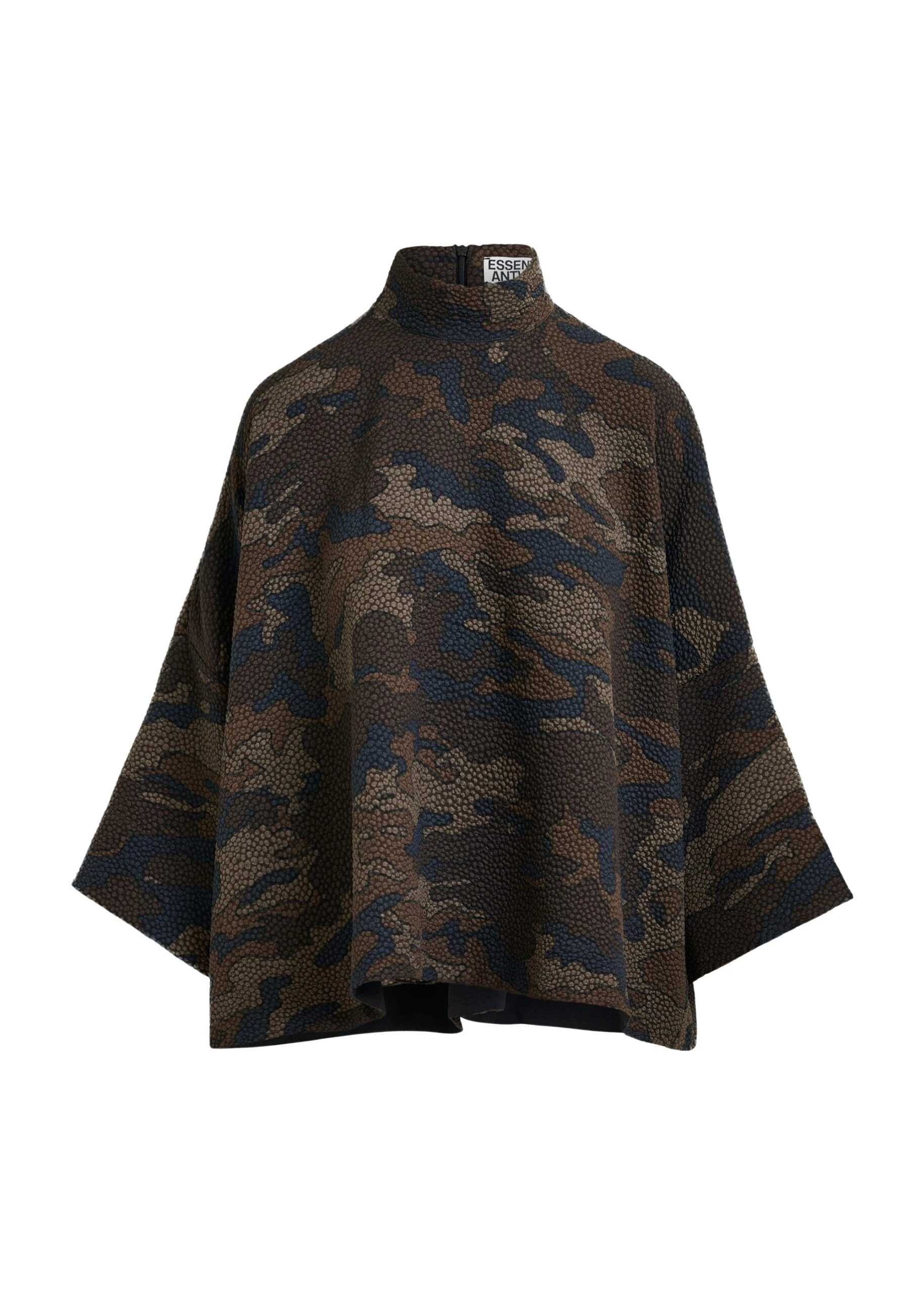 Brown-khaki-and-black-oversized-top-with-stand-up-collar-Essentiel-Antwerp-Tops-scaled43420_nobg Essentiel Antwerp Brown