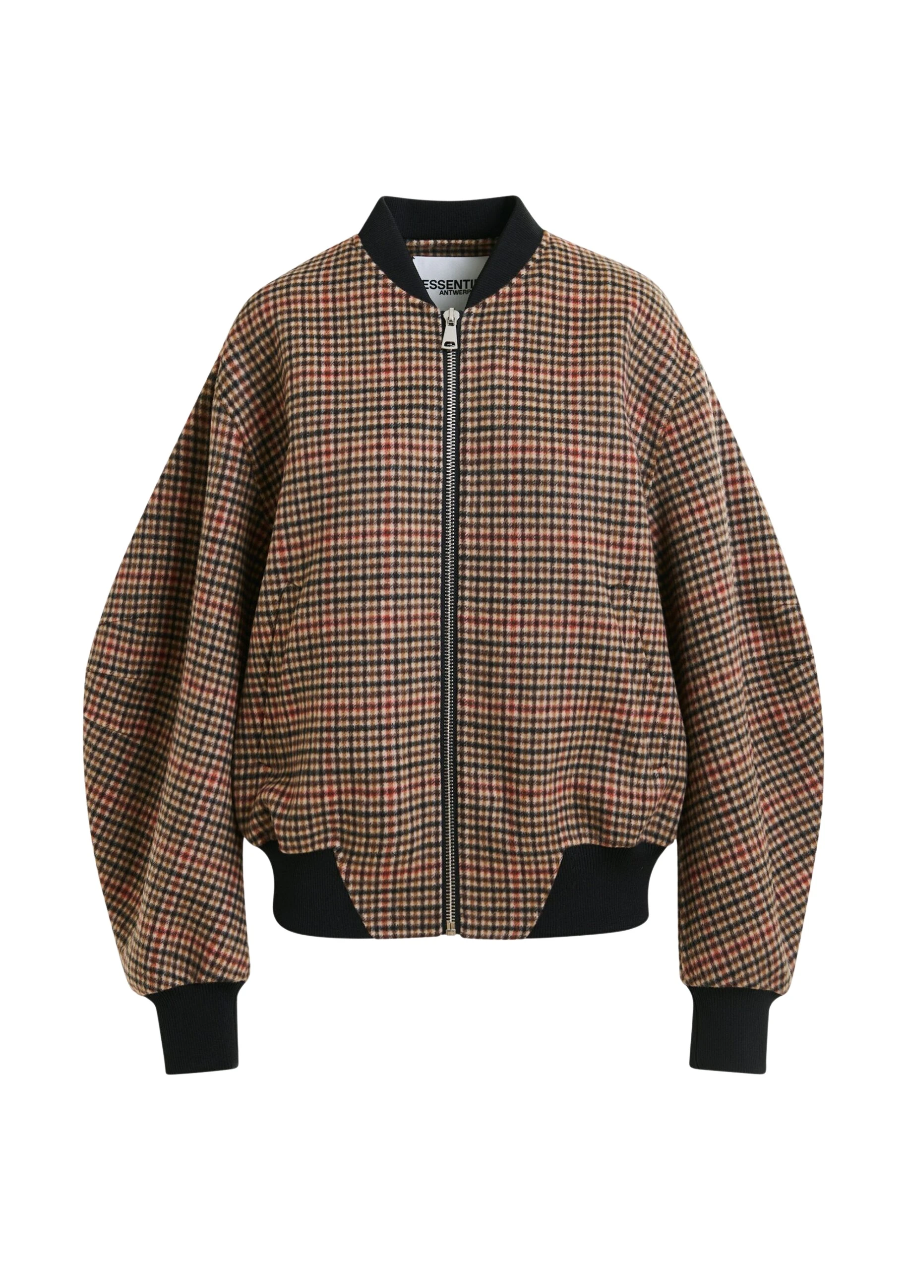Brown-red-and-black-checked-wool-bomber-jacket-Essentiel-Antwerp-Jackets-scaled35431_nobg Essentiel Antwerp Brown