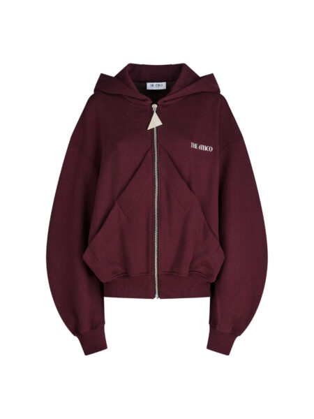 The Attico Burgundy Sweatshirt - The Attico Tops - Designed by Gilda Ambrosio & Giorgia Tordini - Shop at Luxury Shoes 