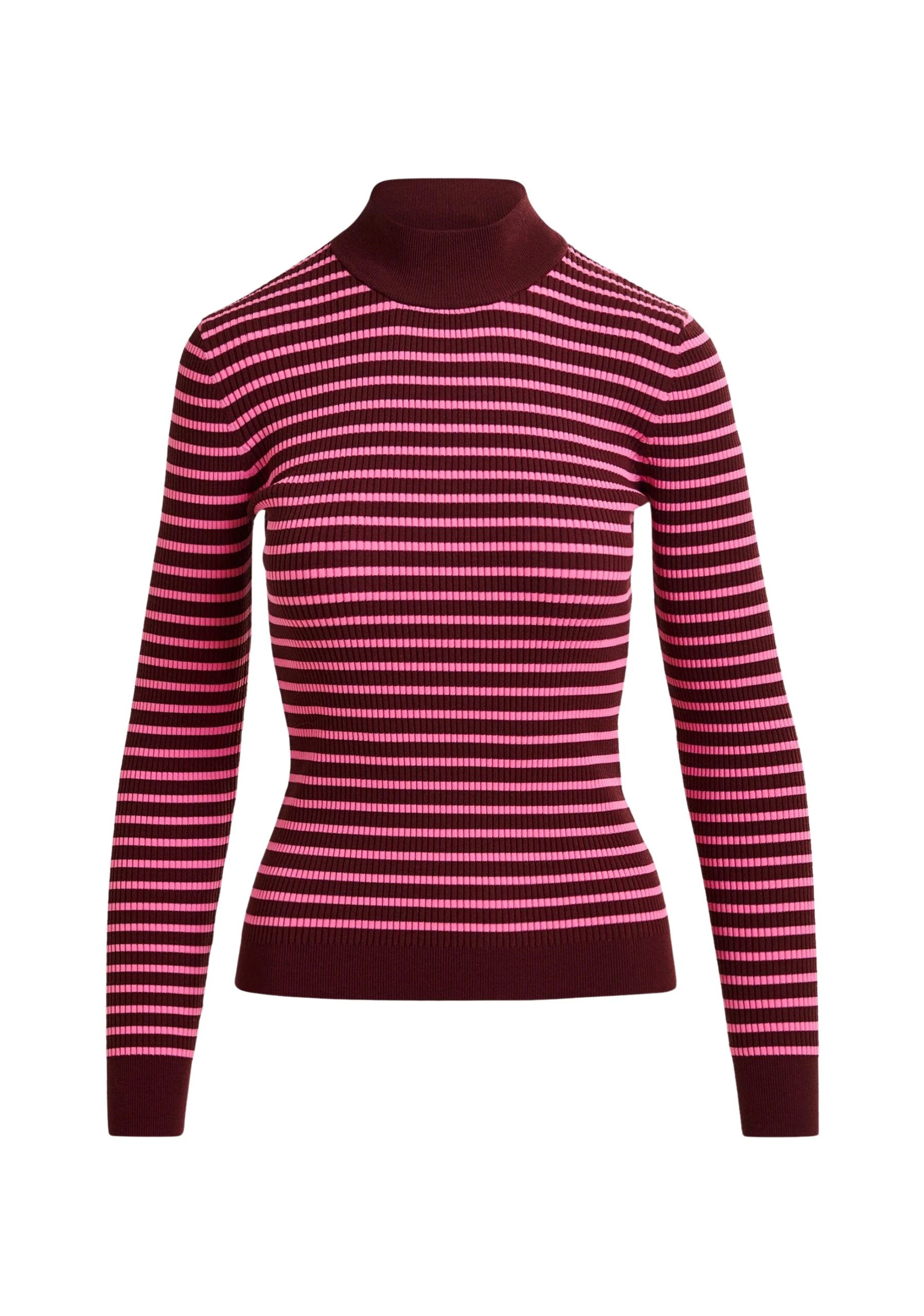 Burgundy-and-pink-striped-sweater-Essentiel-Antwerp-Knitwear-scaled38420_nobg Essentiel Antwerp Burgundy and pink striped sweater - Essentiel Antwerp Knitwear - Colorful Belgian Design - Shop at Luxury Shoes
