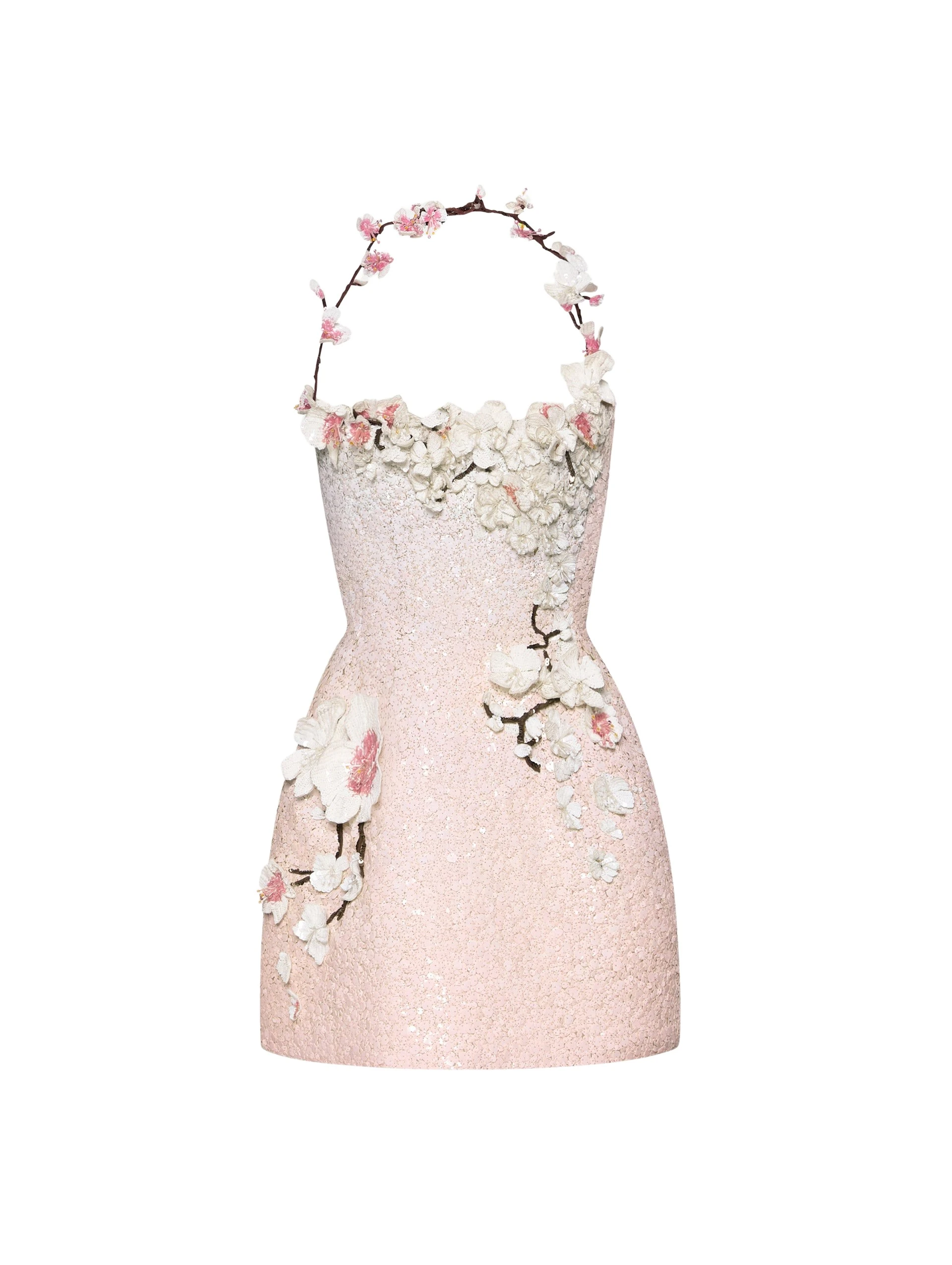 Cherry-Blossom-Sequin-Cocktail-Dress-Oscar-de-la-Renta-Dresses56791_nobg Oscar de la Renta Cherry Blossom Sequin Cocktail Dress - Oscar de la Renta Dresses - American Couture - Shop at Luxury Shoes