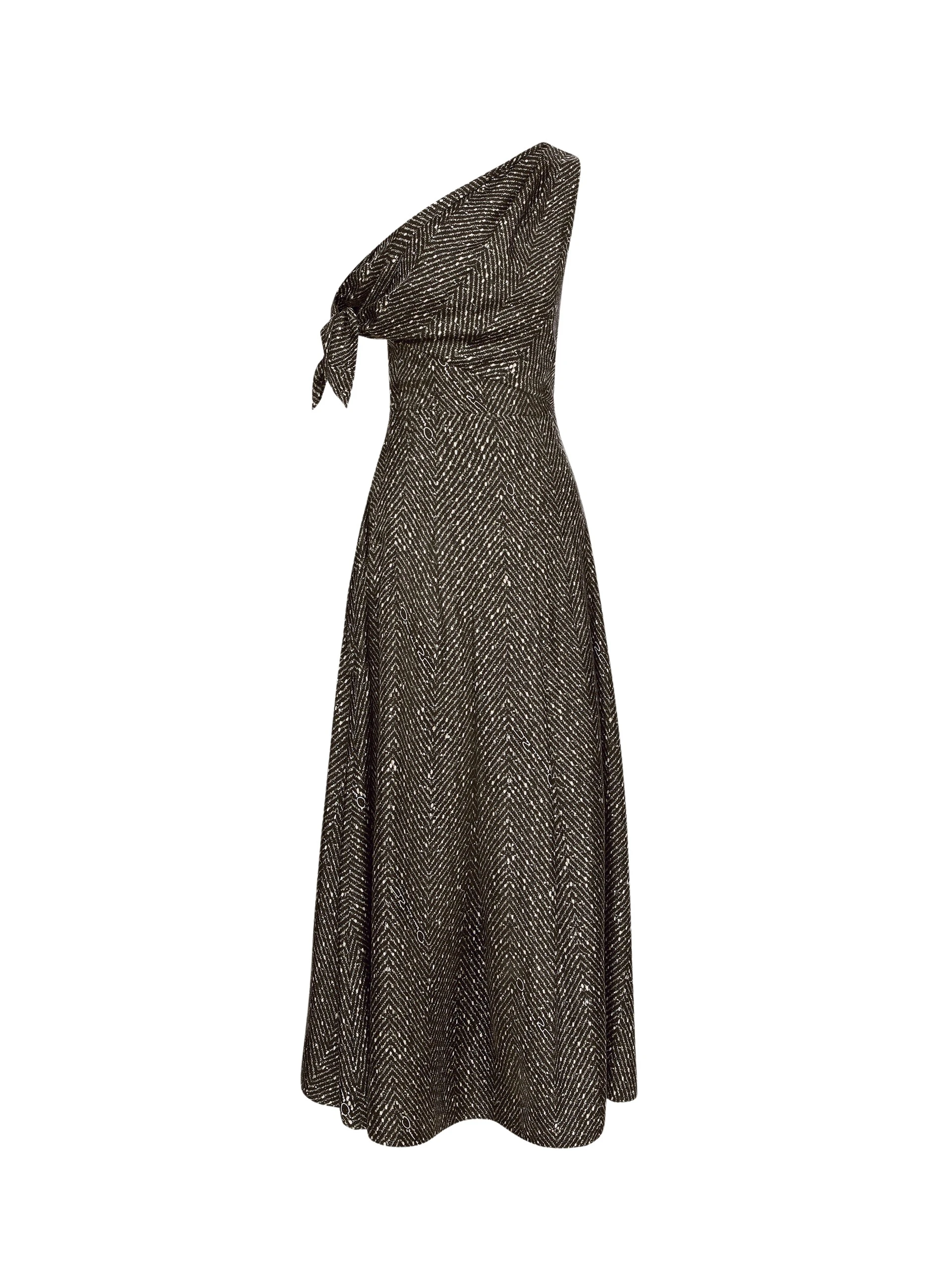 Chevron-Silk-Twill-Dress-Oscar-de-la-Renta-Dresses58268_nobg Oscar de la Renta Chevron Silk Twill Dress - Oscar de la Renta Dresses - American Couture - Shop at Luxury Shoes