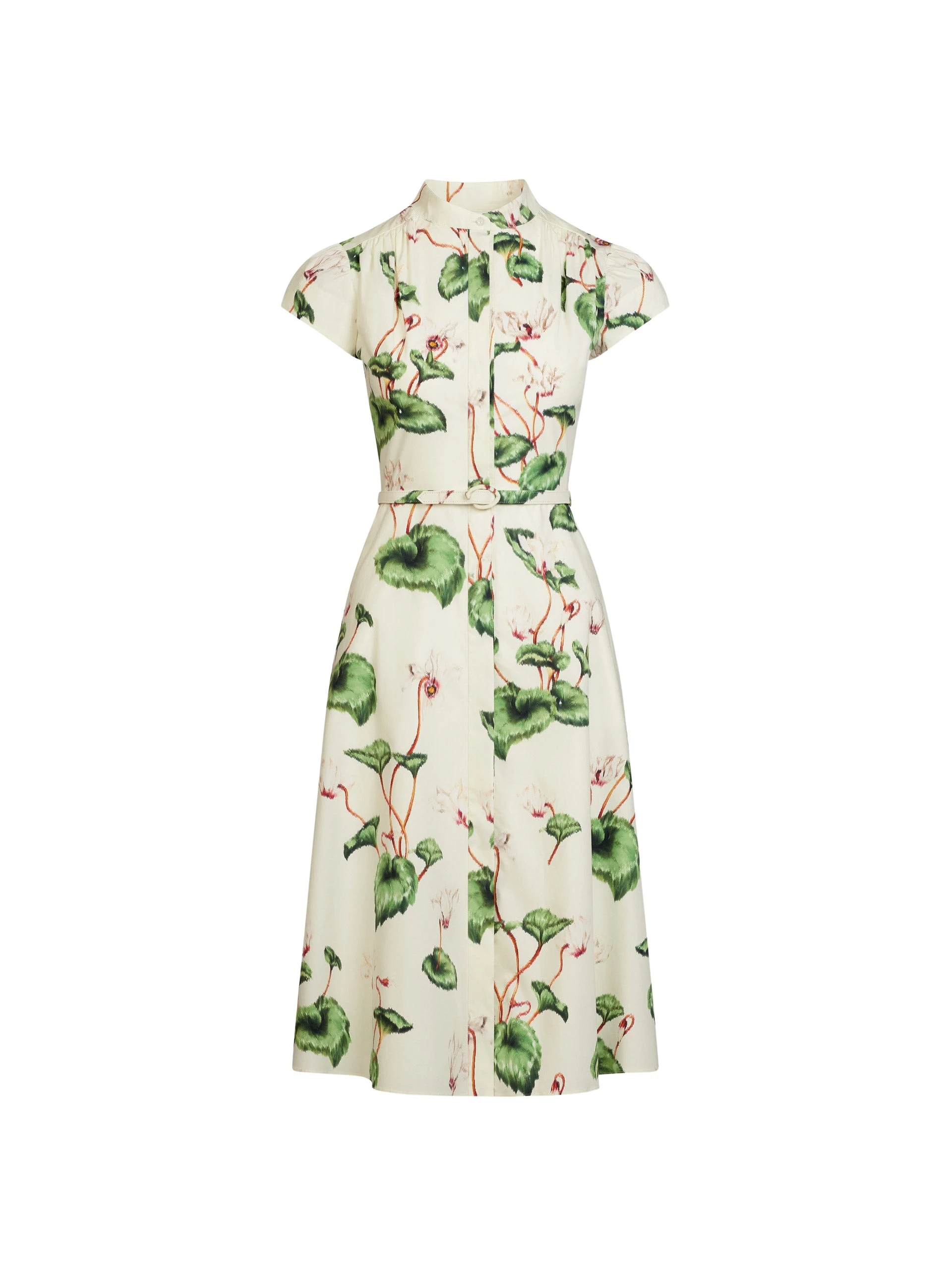 Chine-Cyclamen-Cotton-Poplin-Cap-Sleeve-Dress-Oscar-de-la-Renta-Dresses21074_nobg Oscar de la Renta Chiné Cyclamen Cotton Poplin Cap Sleeve Dress - Oscar de la Renta Dresses - American Couture - Shop at Luxury Shoes