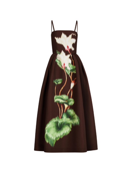 Oscar de la Renta Chiné Cyclamen Faille Cocktail Dress - Oscar de la Renta Dresses - American Couture - Shop at Luxury Shoes 