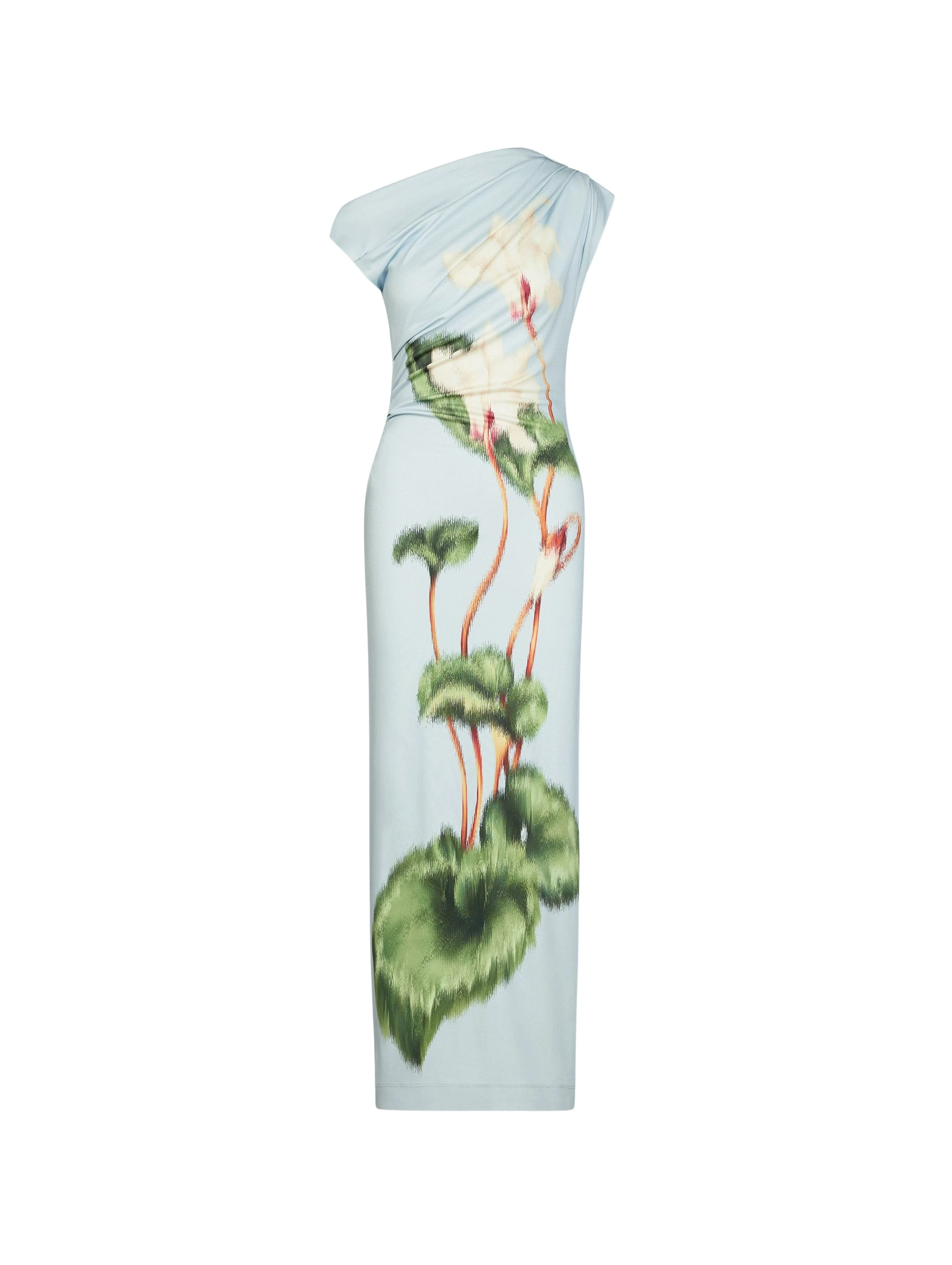 Chine-Cyclamen-Jersey-Dress-Oscar-de-la-Renta-Dresses43556_nobg Oscar de la Renta Chiné Cyclamen Jersey Dress - Oscar de la Renta Dresses - American Couture - Shop at Luxury Shoes