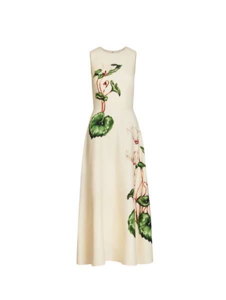 Oscar de la Renta Chiné Cyclamen Wool Dress - Oscar de la Renta Dresses - American Couture - Shop at Luxury Shoes 