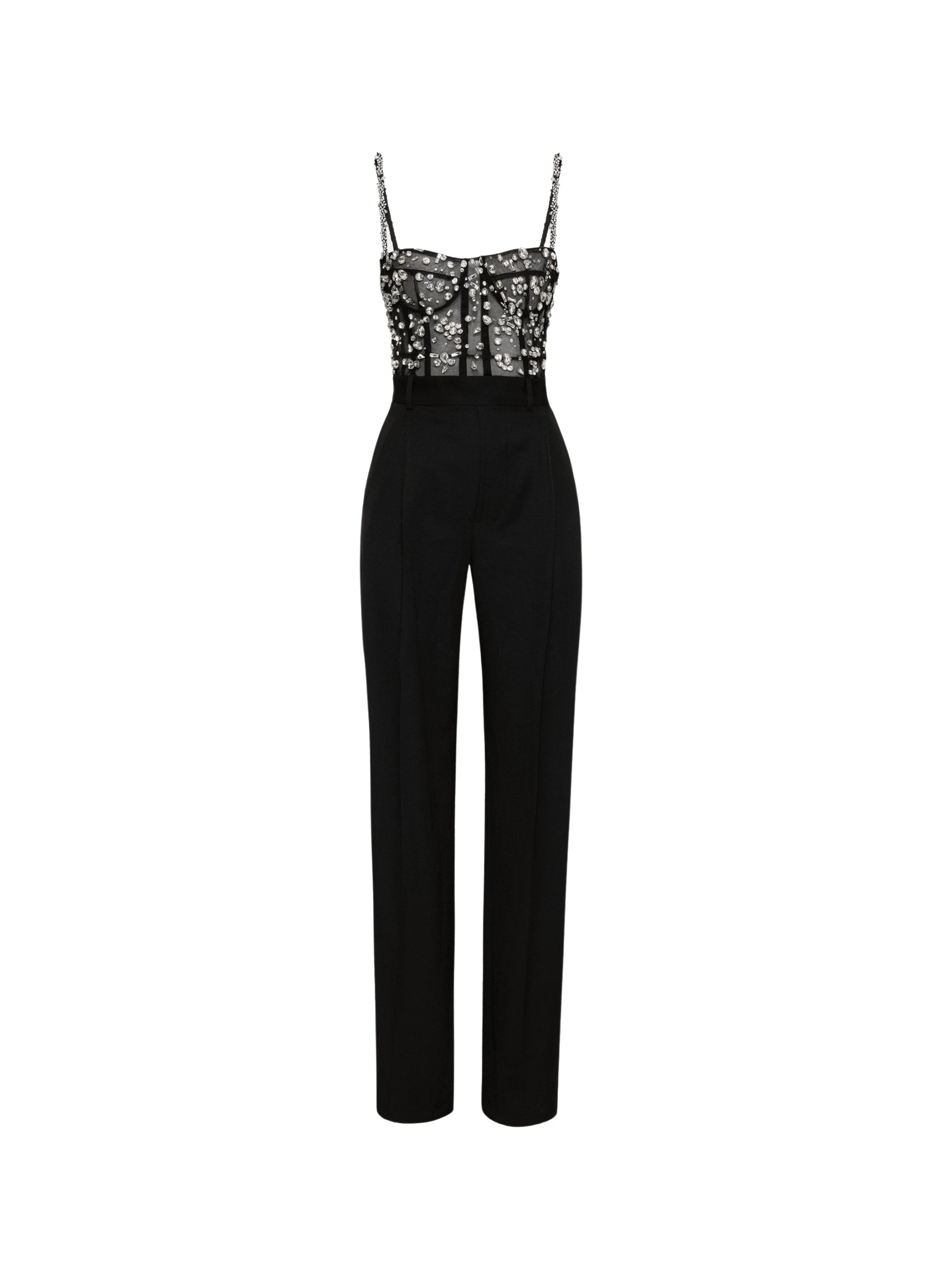 Crystal-Cluster-Embroidered-Jumpsuit-Oscar-de-la-Renta-Jumpsuit46172_nobg Oscar de la Renta Crystal Cluster Embroidered Jumpsuit - Oscar de la Renta Jumpsuit - American Couture - Shop at Luxury Shoes