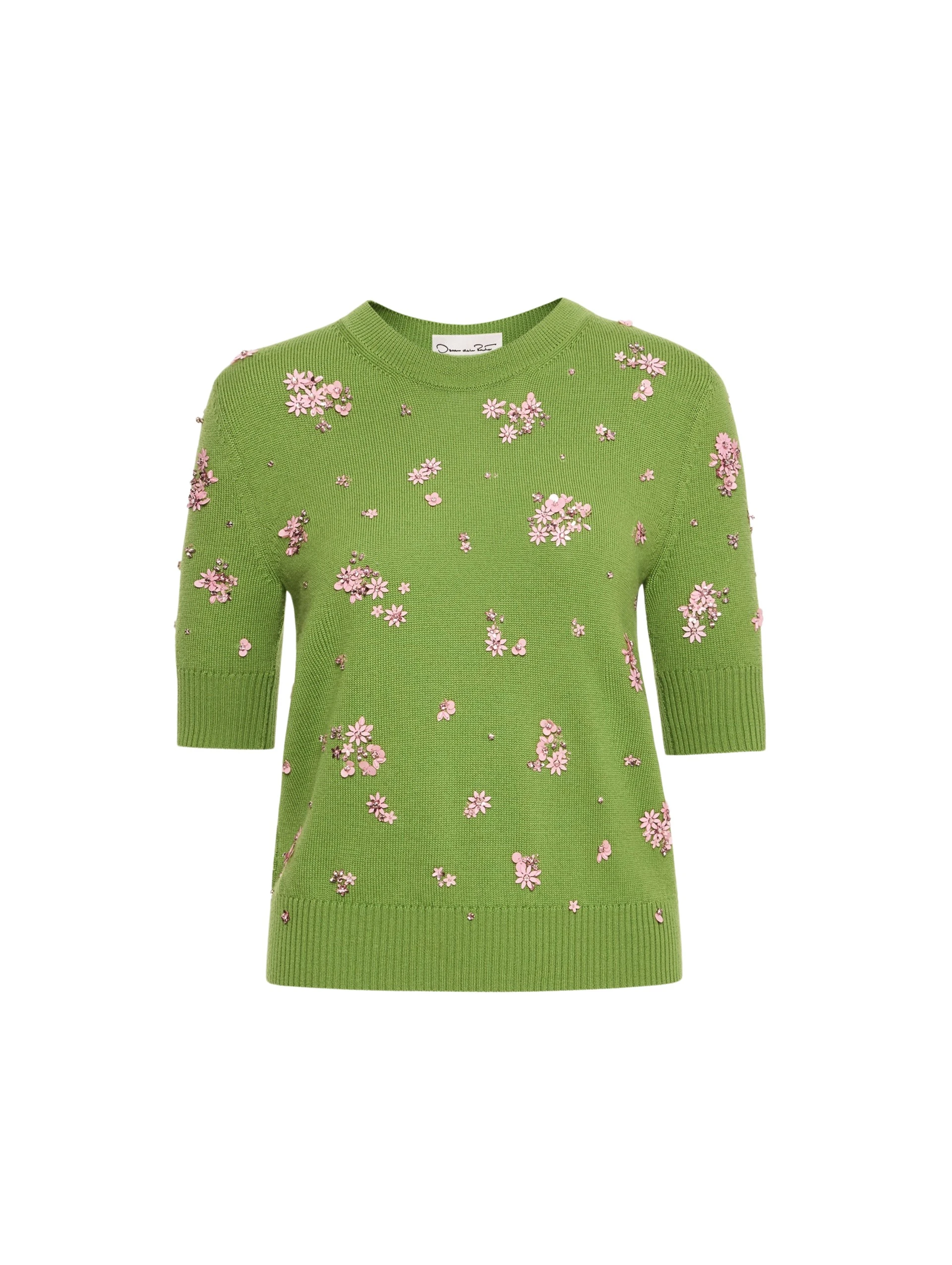 Crystal-Cluster-Embroidered-Pullover-Oscar-de-la-Renta-Knitwear20820_nobg Oscar de la Renta Crystal Cluster Embroidered Pullover - Oscar de la Renta Knitwear - American Couture - Shop at Luxury Shoes