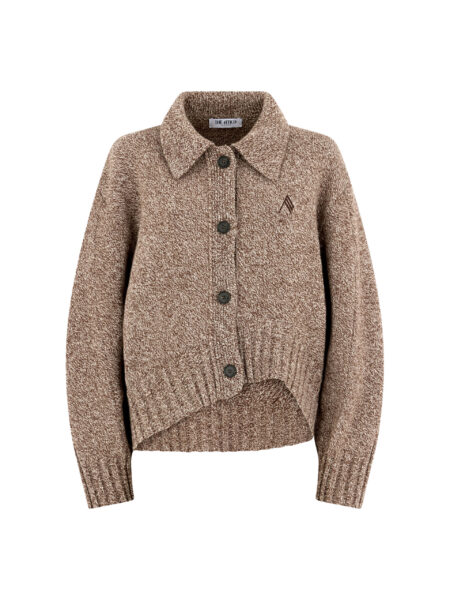 The Attico Dark Brown And White Cardigan - The Attico Knitwear - Designed by Gilda Ambrosio & Giorgia Tordini - Shop at Luxury Shoes 