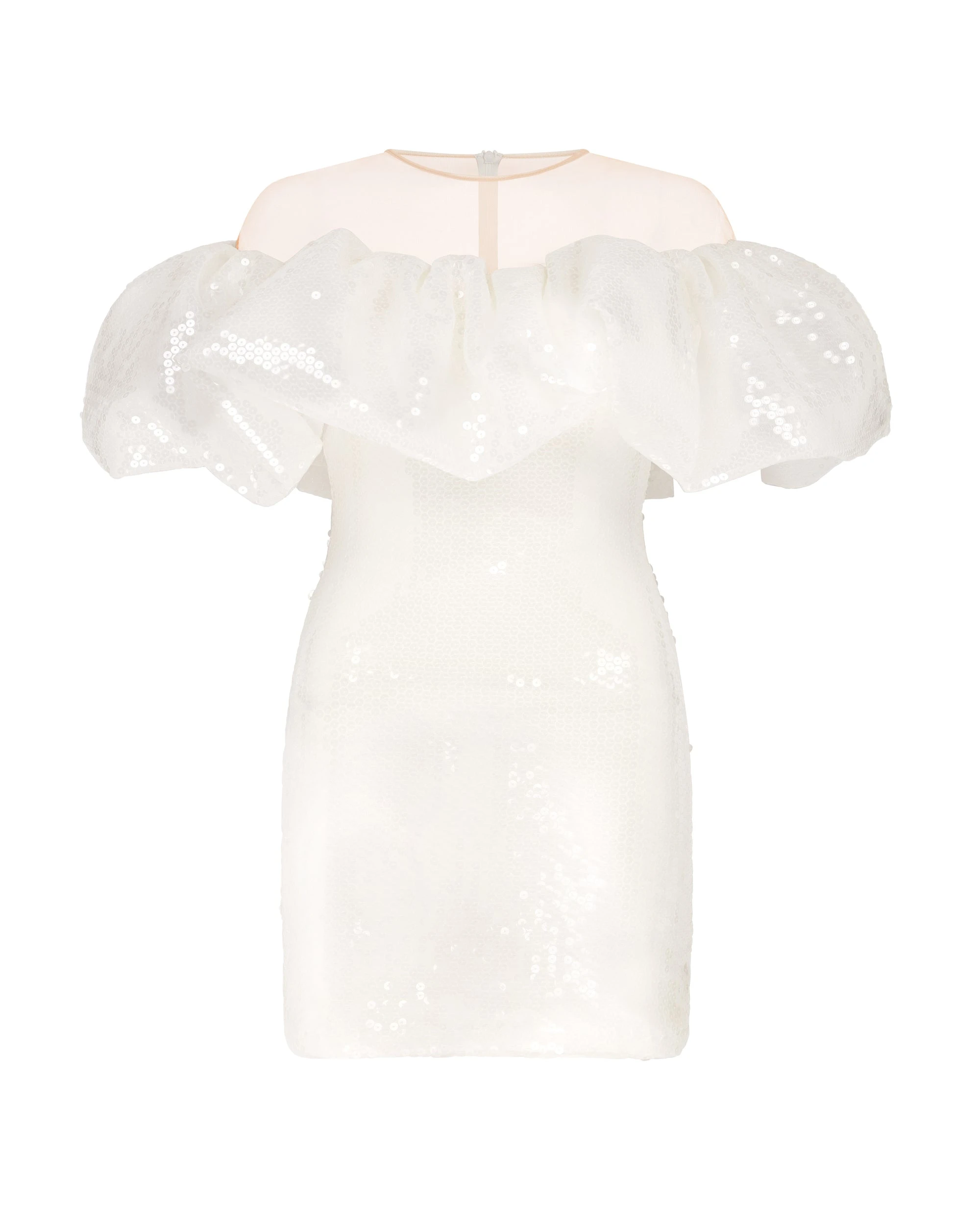 David Koma Puff Top Detail Sequin Mini Dress David Koma Puff Top Detail Sequin Mini Dress