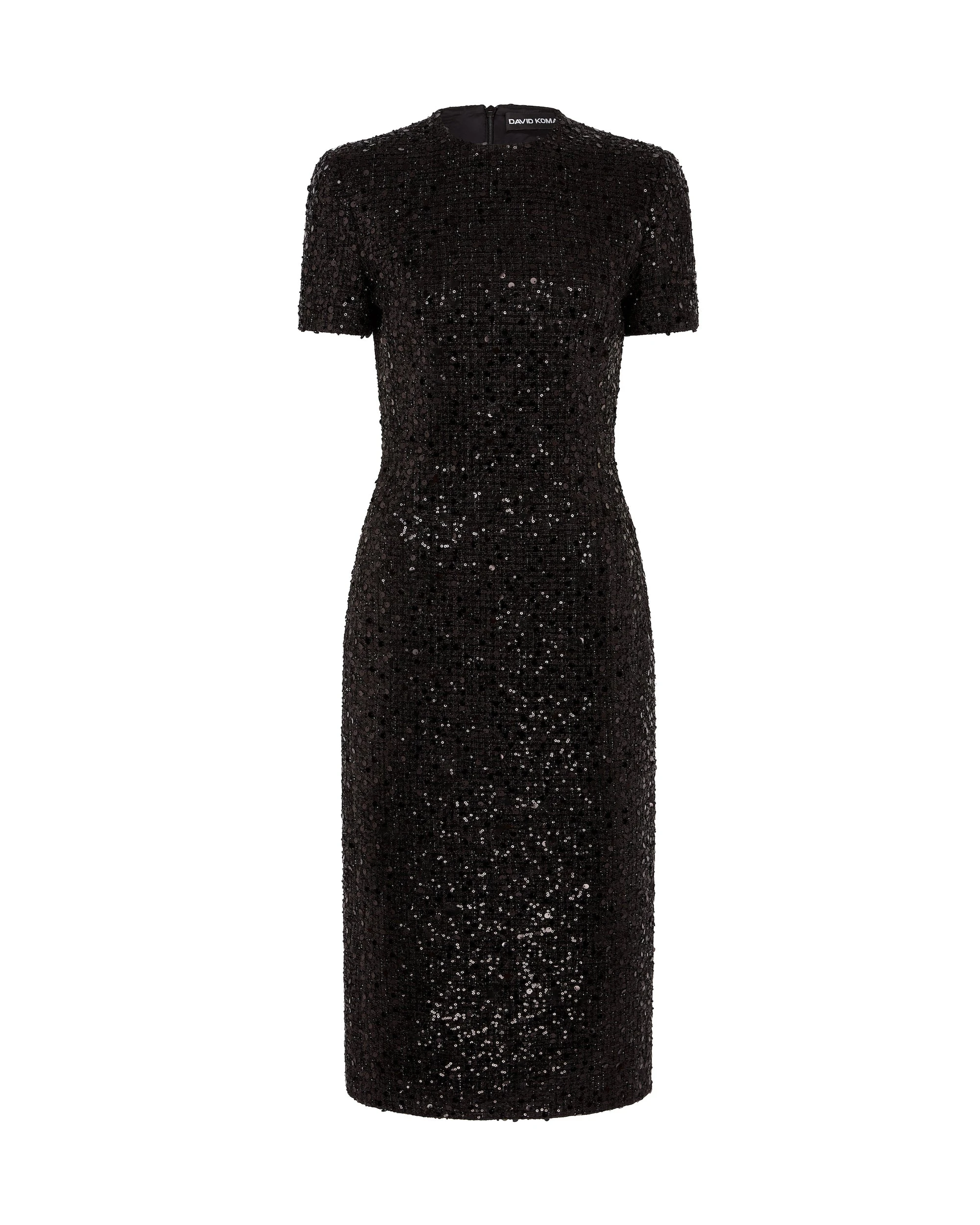 David Koma Sequin Boucle Midi Dress David Koma Sequin Boucle Midi Dress