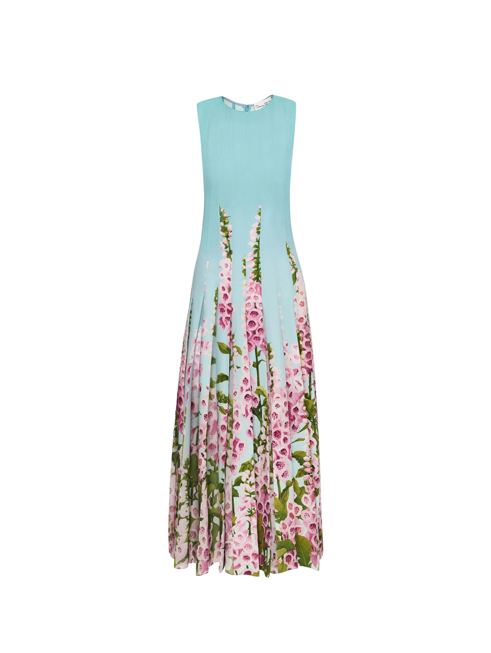 Degrade-Foxglove-Chiffon-Inset-Dress-Oscar-de-la-Renta-Dresses85756_nobg Oscar de la Renta Degradé Foxglove Chiffon Inset Dress - Oscar de la Renta Dresses - American Couture - Shop at Luxury Shoes