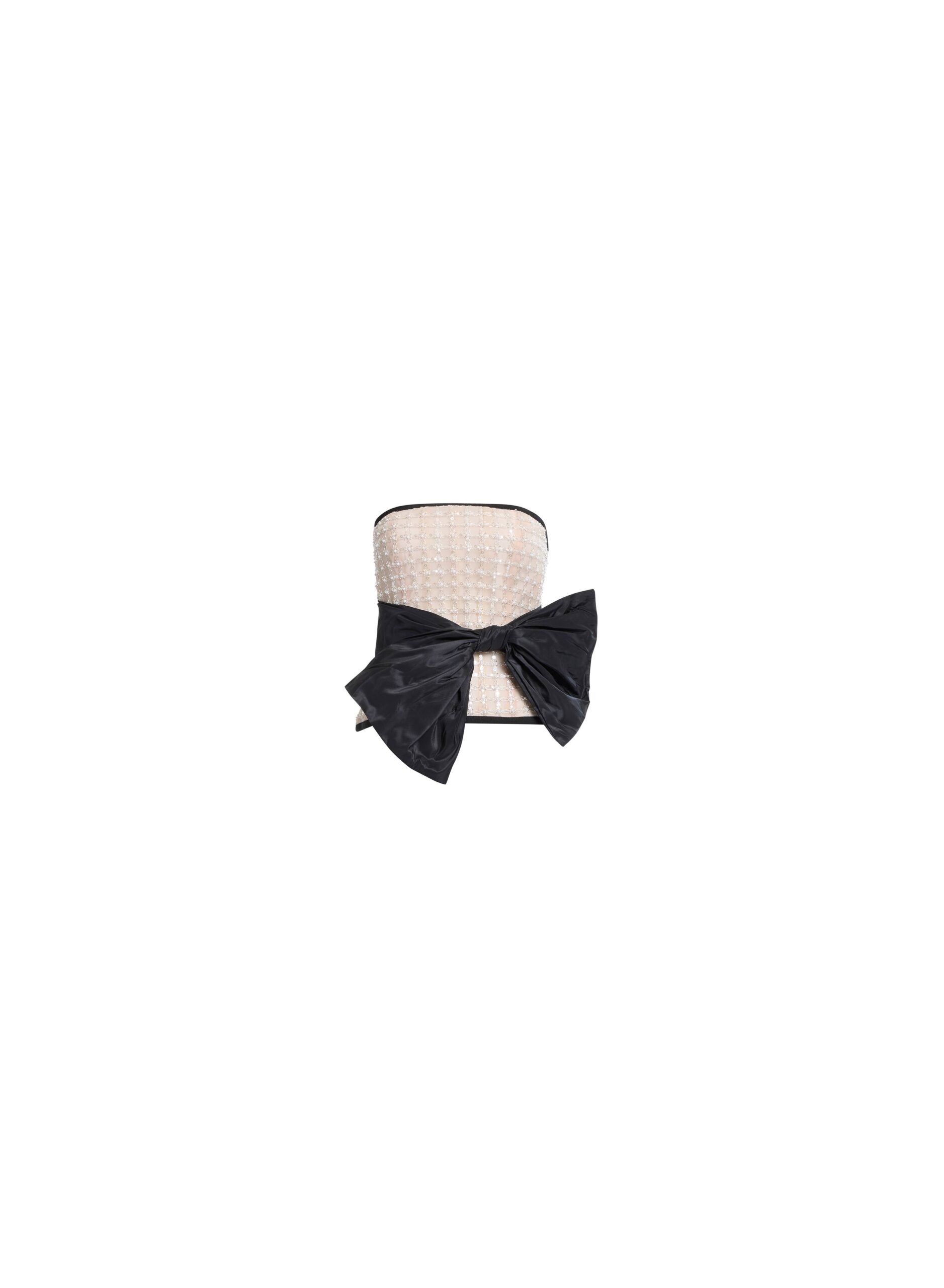 Elie Saab Pearl Corset With Bow Elie Saab Pearl Corset With Bow in White featuring – Luxury Designer Fashion at Luxury Shoes .
