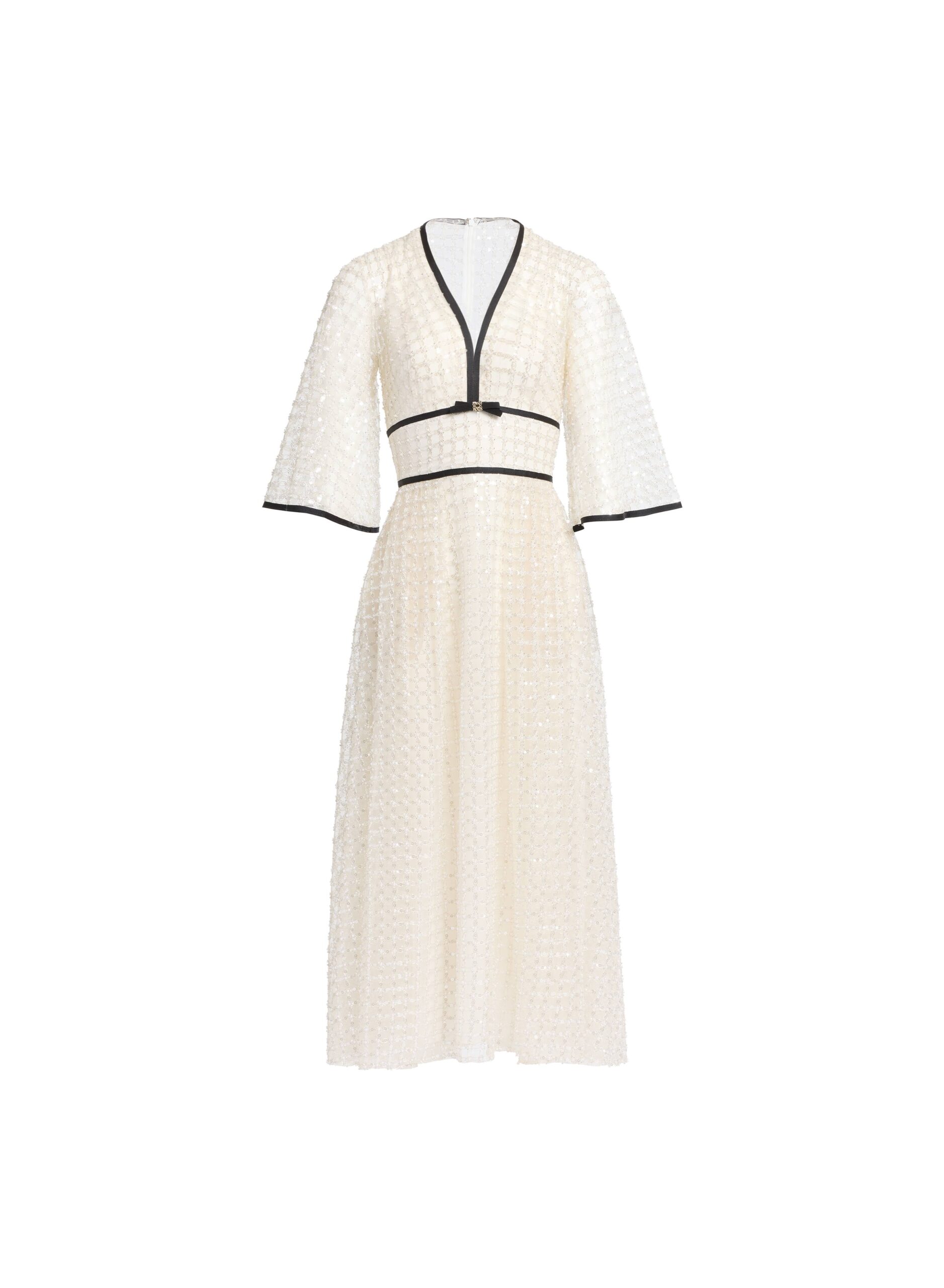 Elie Saab Pearl Midi Dress Elie Saab Pearl Midi Dress in White featuring – Luxury Designer Fashion at Luxury Shoes .