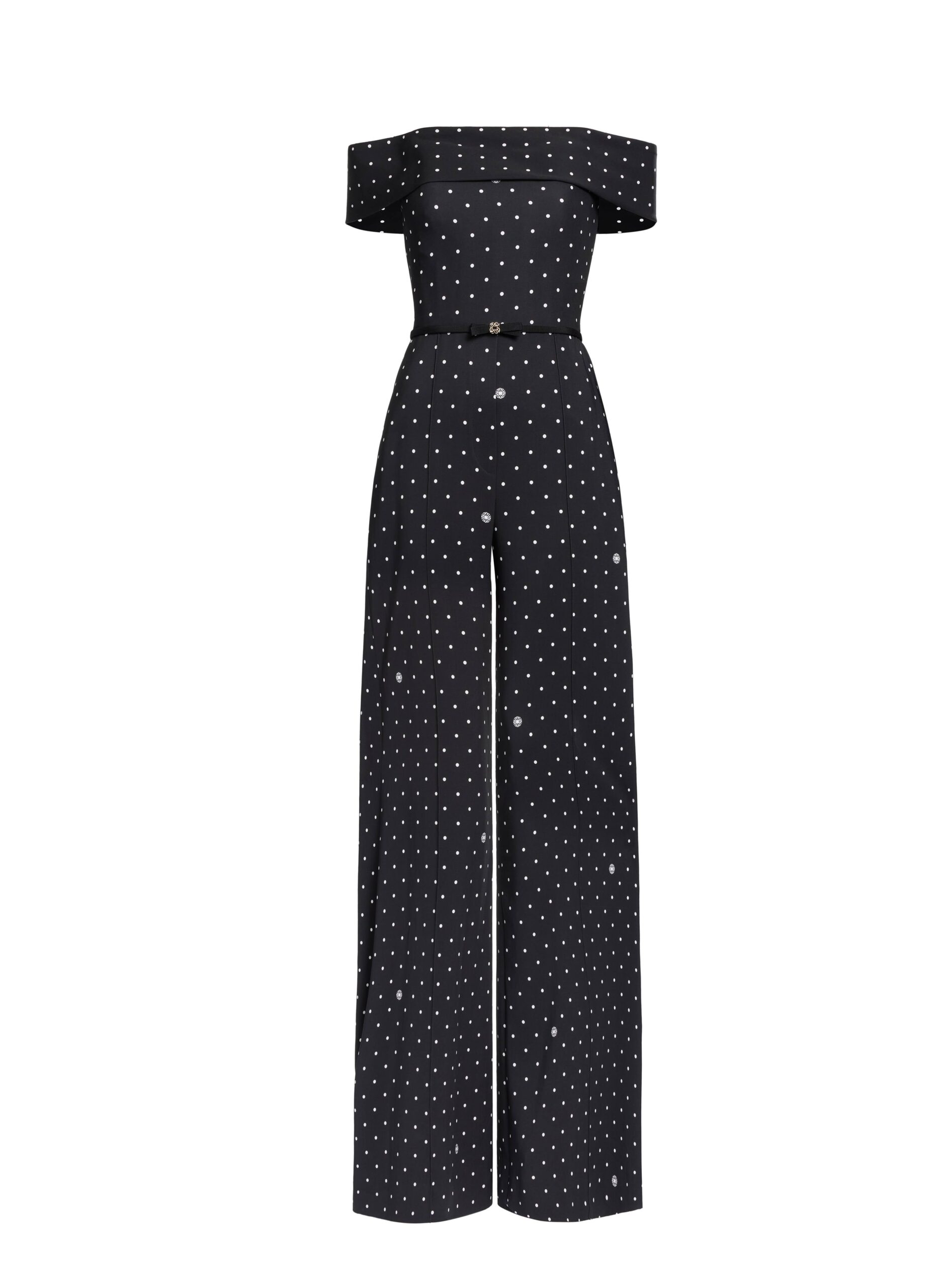 Elie Saab Polka Dot Jumpsuit Elie Saab Polka Dot Jumpsuit in Black featuring – Luxury Designer Fashion at Luxury Shoes .