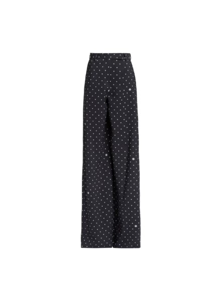 Elie Saab Printed Cady Pants in Black featuring  – Luxury Designer Fashion at Luxury Shoes .