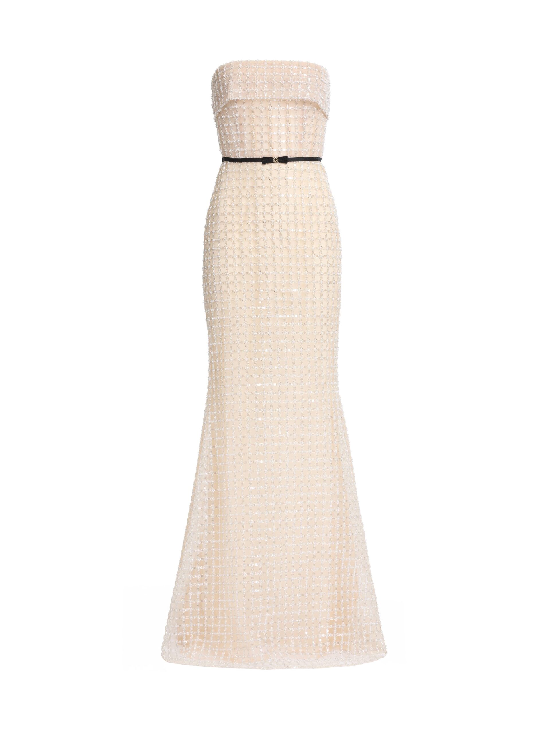 Elie Saab Strapless Pearl Long Dress Elie Saab Strapless Pearl Long Dress in White featuring – Luxury Designer Fashion at Luxury Shoes .