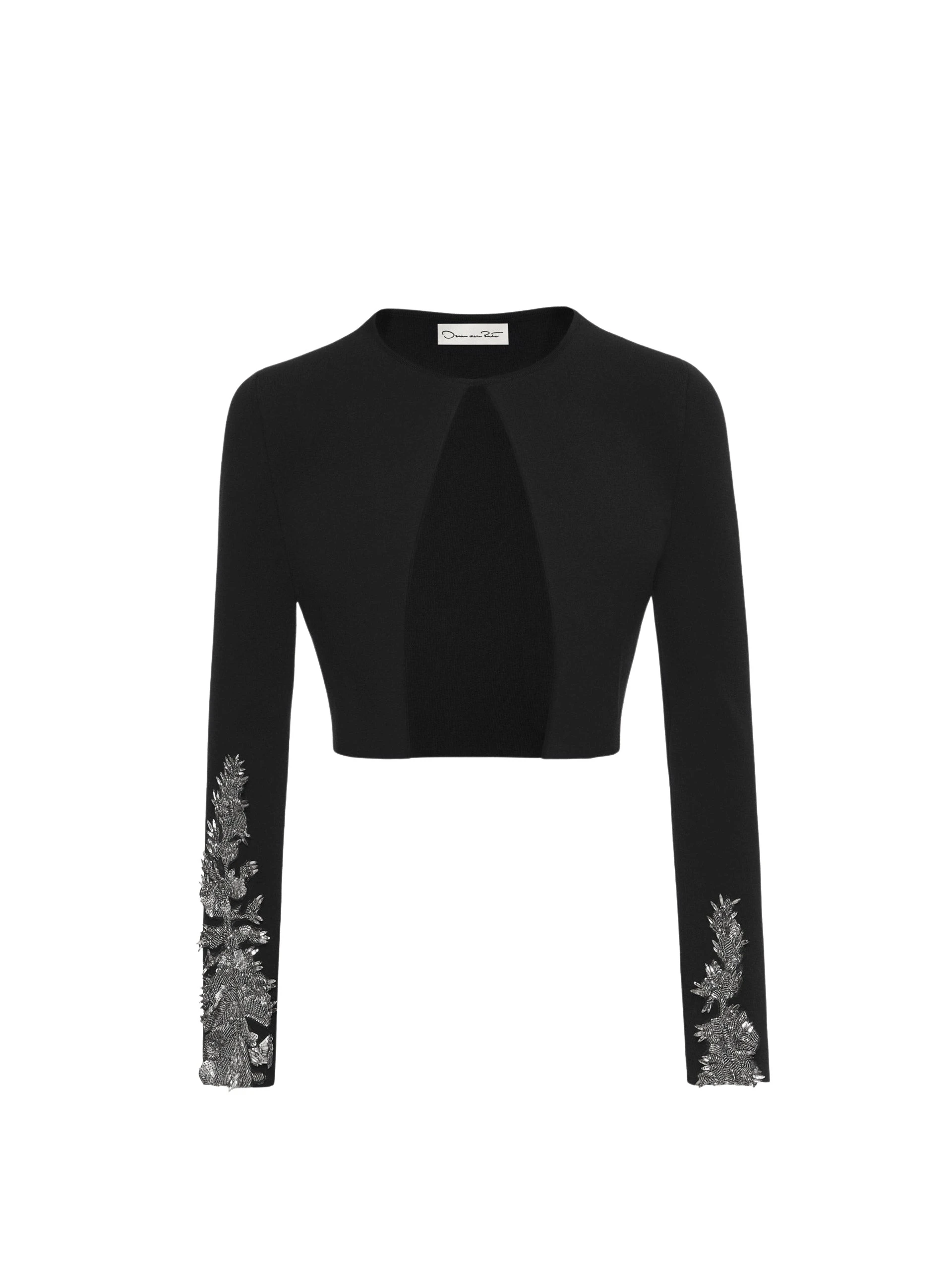 Feather-Sequin-Embroidered-Knit-Cardigan-Oscar-de-la-Renta-Knitwear78482_nobg Oscar de la Renta Feather Sequin Embroidered Knit Cardigan - Oscar de la Renta Knitwear - American Couture - Shop at Luxury Shoes