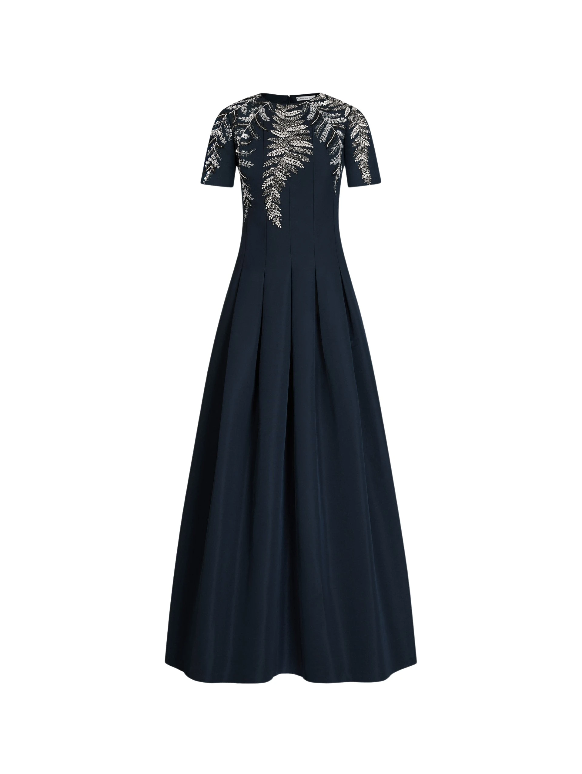 Fern-Embroidered-Faille-Gown-Oscar-de-la-Renta-Dresses71517_nobg Oscar de la Renta Fern Embroidered Faille Gown - Oscar de la Renta Dresses - American Couture - Shop at Luxury Shoes