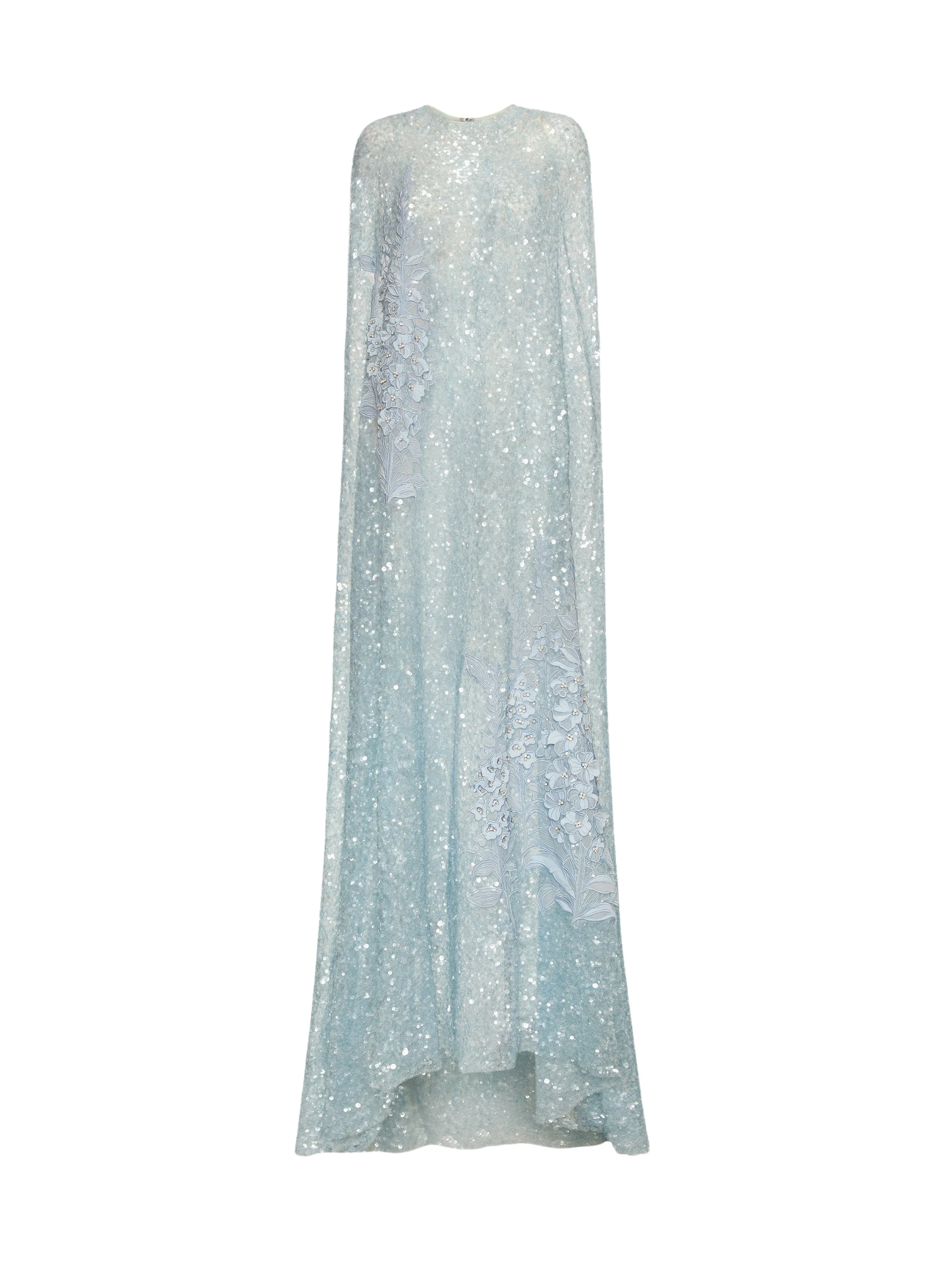 Foxglove-Embroidered-Sequin-Tulle-Caftan-Oscar-de-la-Renta-Dresses49926_nobg Oscar de la Renta Foxglove Embroidered Sequin Tulle Caftan - Oscar de la Renta Dresses - American Couture - Shop at Luxury Shoes