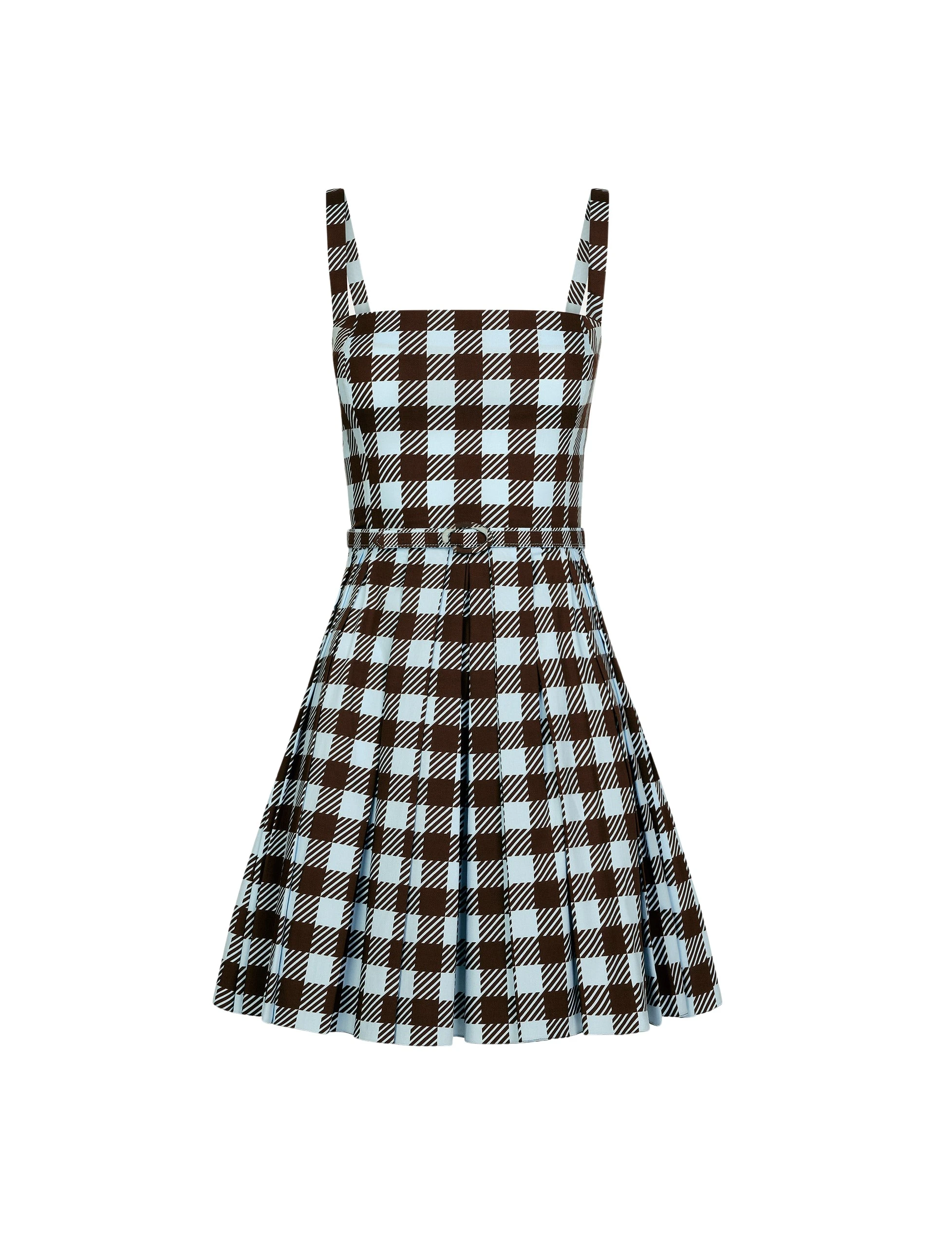 Gingham-Cotton-Poplin-Sleeveless-Dress-Oscar-de-la-Renta-Dresses97207_nobg Oscar de la Renta Gingham Cotton Poplin Sleeveless Dress - Oscar de la Renta Dresses - American Couture - Shop at Luxury Shoes