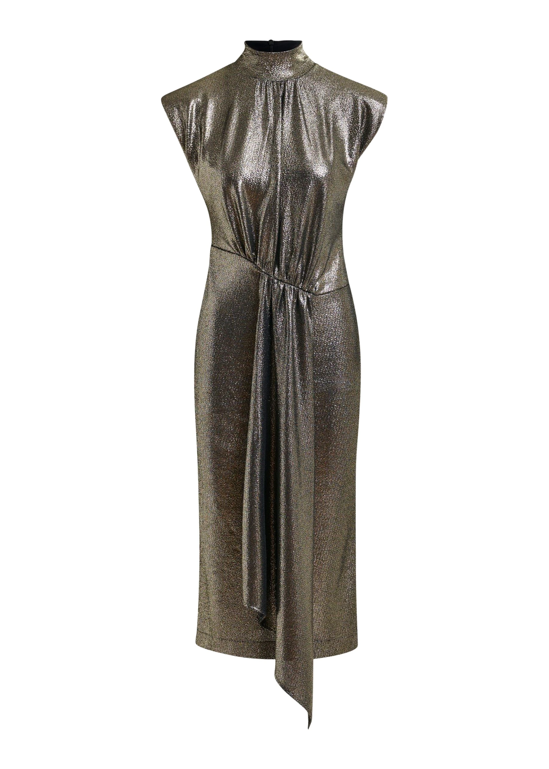 Gold-stretch-lurex-midi-length-dress-Essentiel-Antwerp-Dresses-scaled61688_nobg Essentiel Antwerp Gold stretch lurex midi-length dress - Essentiel Antwerp Dresses - Colorful Belgian Design - Shop at Luxury Shoes