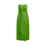 Essentiel Antwerp Green strapless midi dress with wrap-belt - Essentiel Antwerp Dresses - Colorful Belgian Design - Shop at Luxury Shoes 