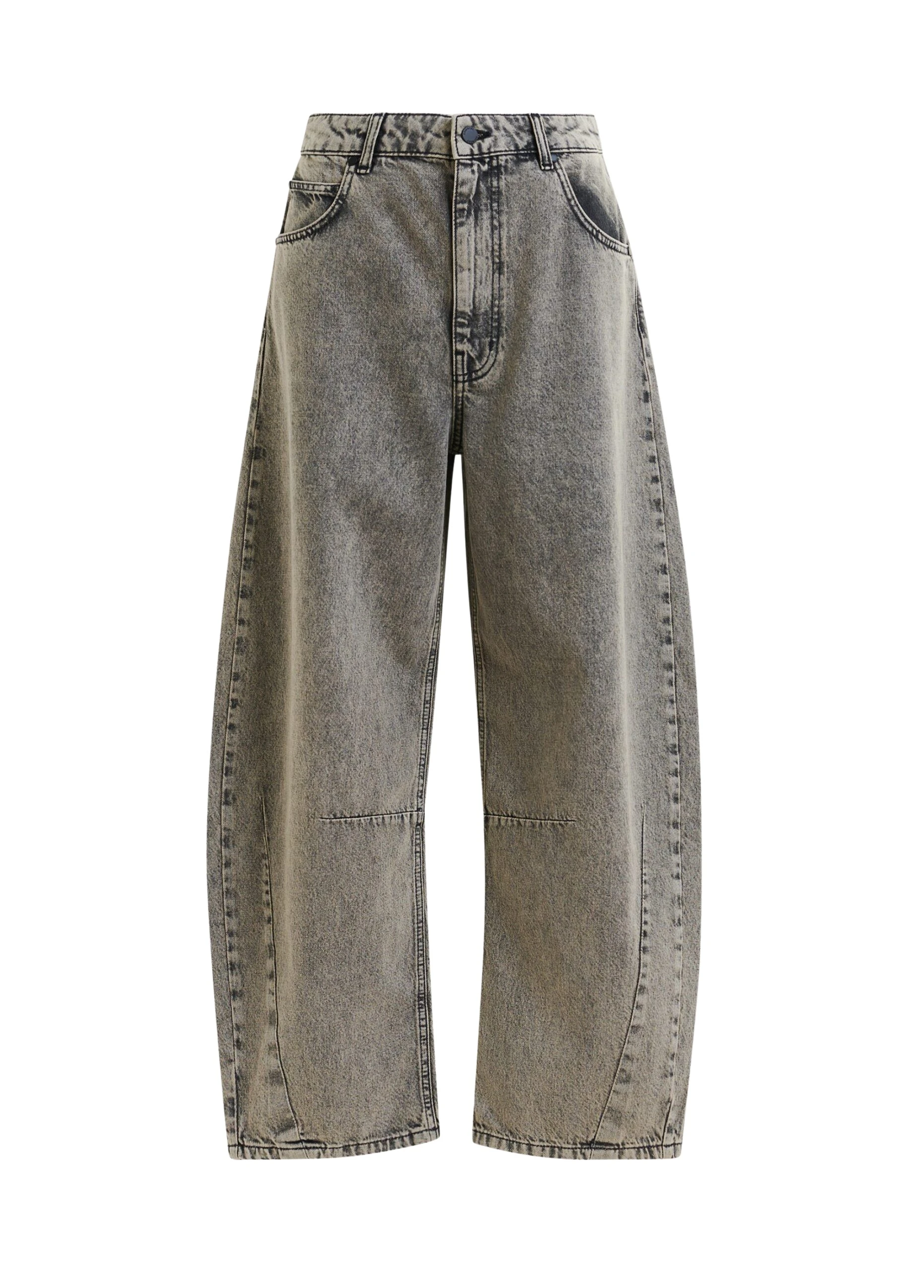 Grey-and-beige-overdyed-organic-cotton-barrel-leg-jeans-Essentiel-Antwerp-Pants-scaled72579_nobg Essentiel Antwerp Grey and beige overdyed organic cotton barrel-leg jeans - Essentiel Antwerp Pants - Colorful Belgian Design - Shop at Luxury Shoes