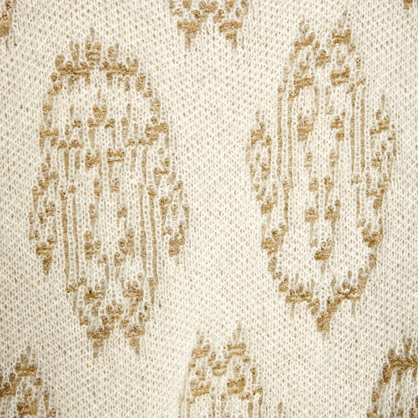Giambattista Valli Ivory And Gold Ikat Wool Top - Giambattista Valli Tops - Romantic Couture - Shop at Luxury Shoes 