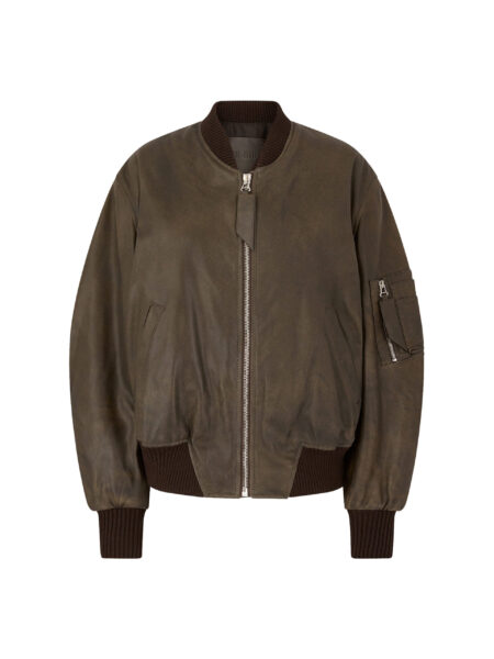 The Attico Lark Pirate Black ''Anja'' Bomber - The Attico Jackets - Designed by Gilda Ambrosio & Giorgia Tordini - Shop at Luxury Shoes 