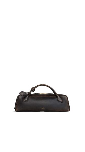 Alaïa Le Teckel Clutch In Aged Leather - Alaia Bags - Laser Cut Luxury - Shop at Luxury Shoes 