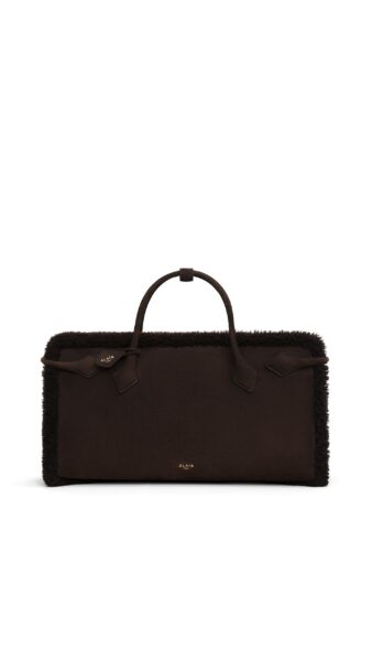 Alaïa Le Teckel Tote Bag In Merino Shearling - Alaia Bags - Laser Cut Luxury - Shop at Luxury Shoes 