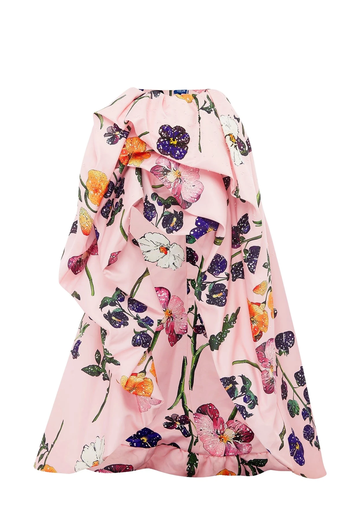 Leo-Lin-Fiorella34578_nobg Leo Lin Pink Skirts A playful scattering of detailed wildflowers in vibrant purple