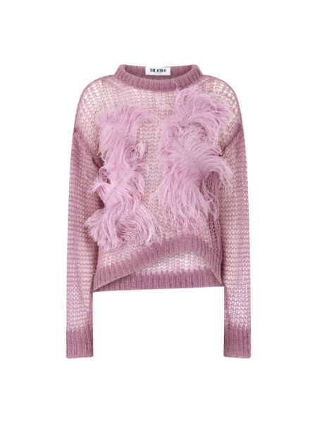 The Attico Light Mauve Sweater - The Attico Knitwear - Designed by Gilda Ambrosio & Giorgia Tordini - Shop at Luxury Shoes 
