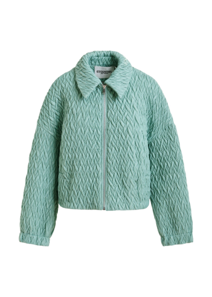 Essentiel Antwerp Light blue faux leather bomber jacket - Essentiel Antwerp Jackets - Colorful Belgian Design - Shop at Luxury Shoes 