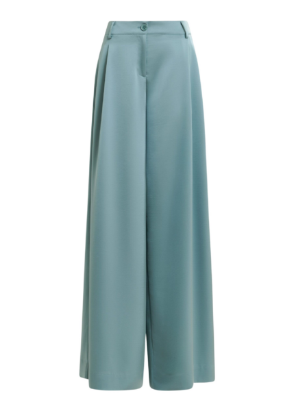 Essentiel Antwerp Light blue wide-leg satin pants - Essentiel Antwerp Pants - Colorful Belgian Design - Shop at Luxury Shoes 